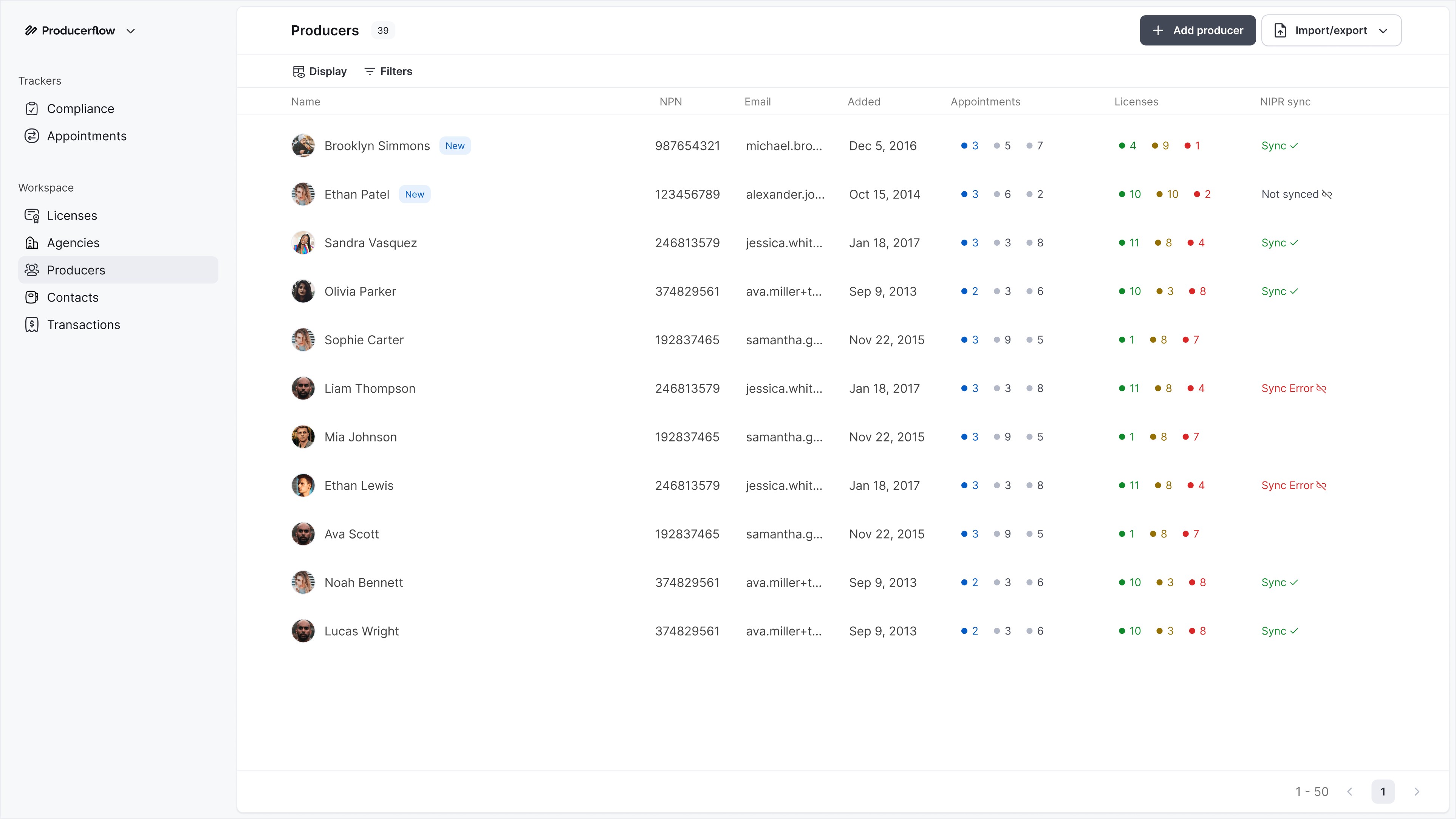 Producerflow platform screenshot decorative