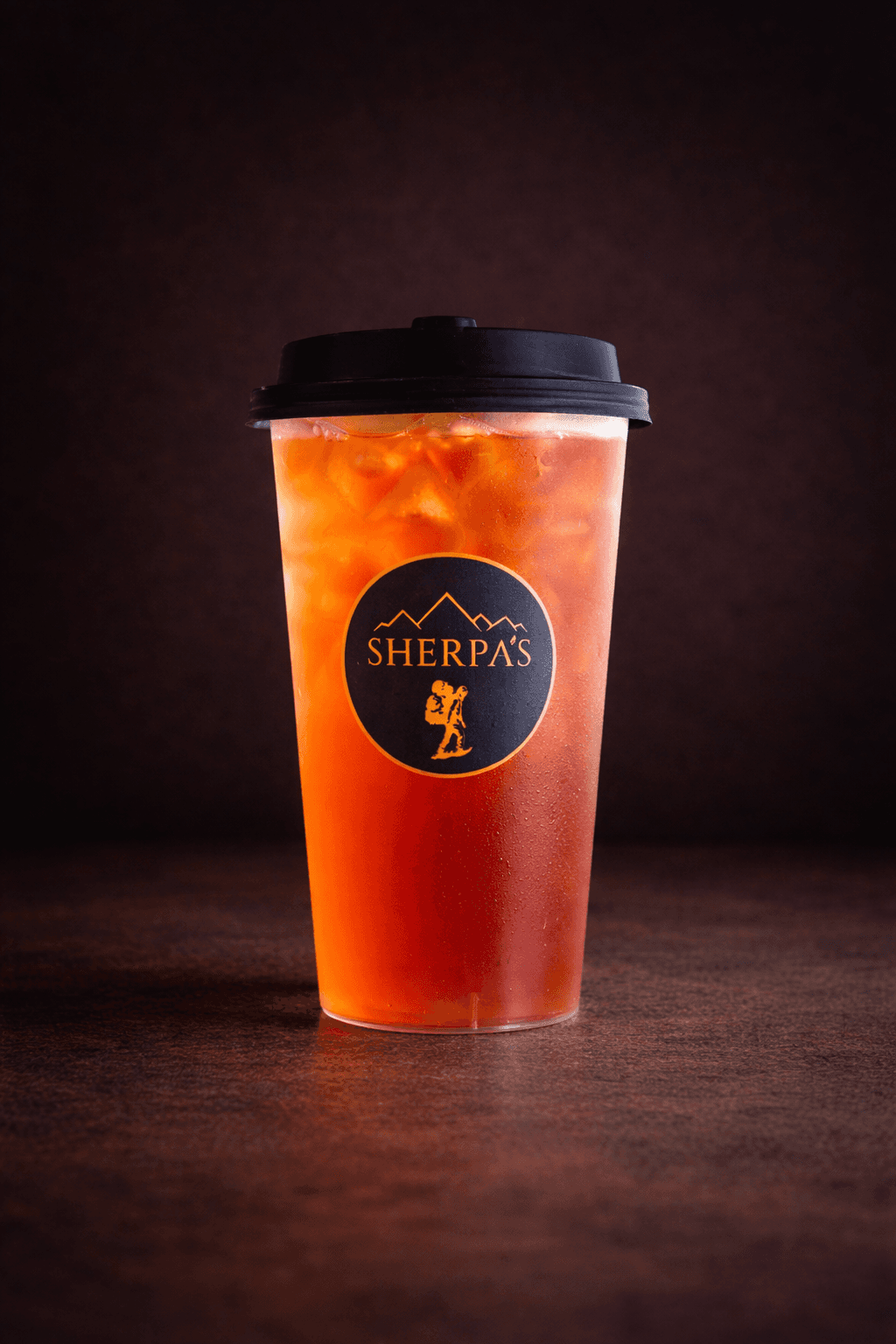 Strawberry Fruit Tea blended to order with real strawberries at Café Sherpa's café in Brookfield, WI. Refreshing and naturally sweet.