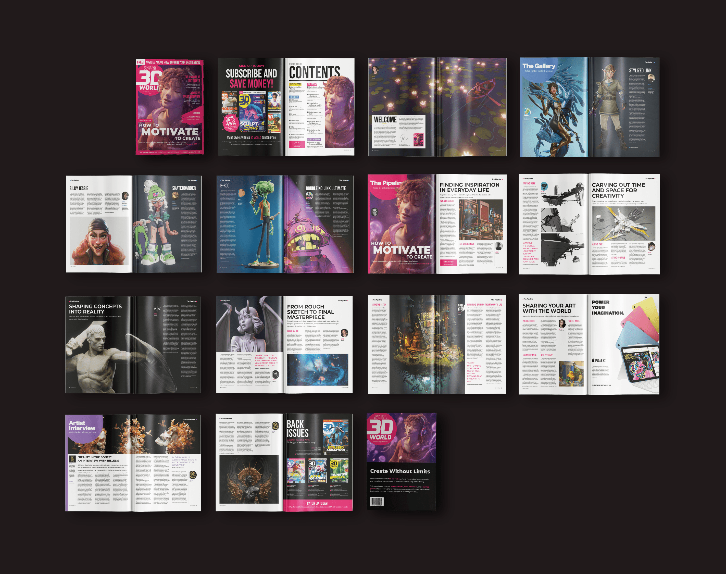 3D World Magazine Flat Plan