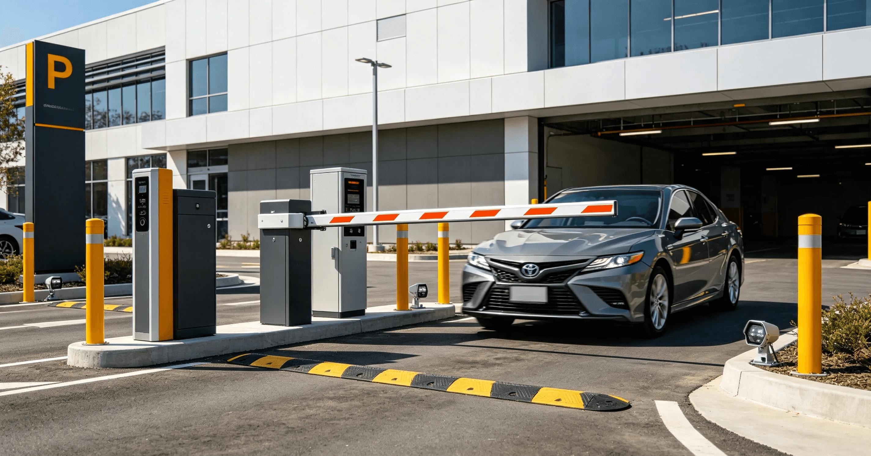 Automatic barrier gate system for parking and vehicle access control