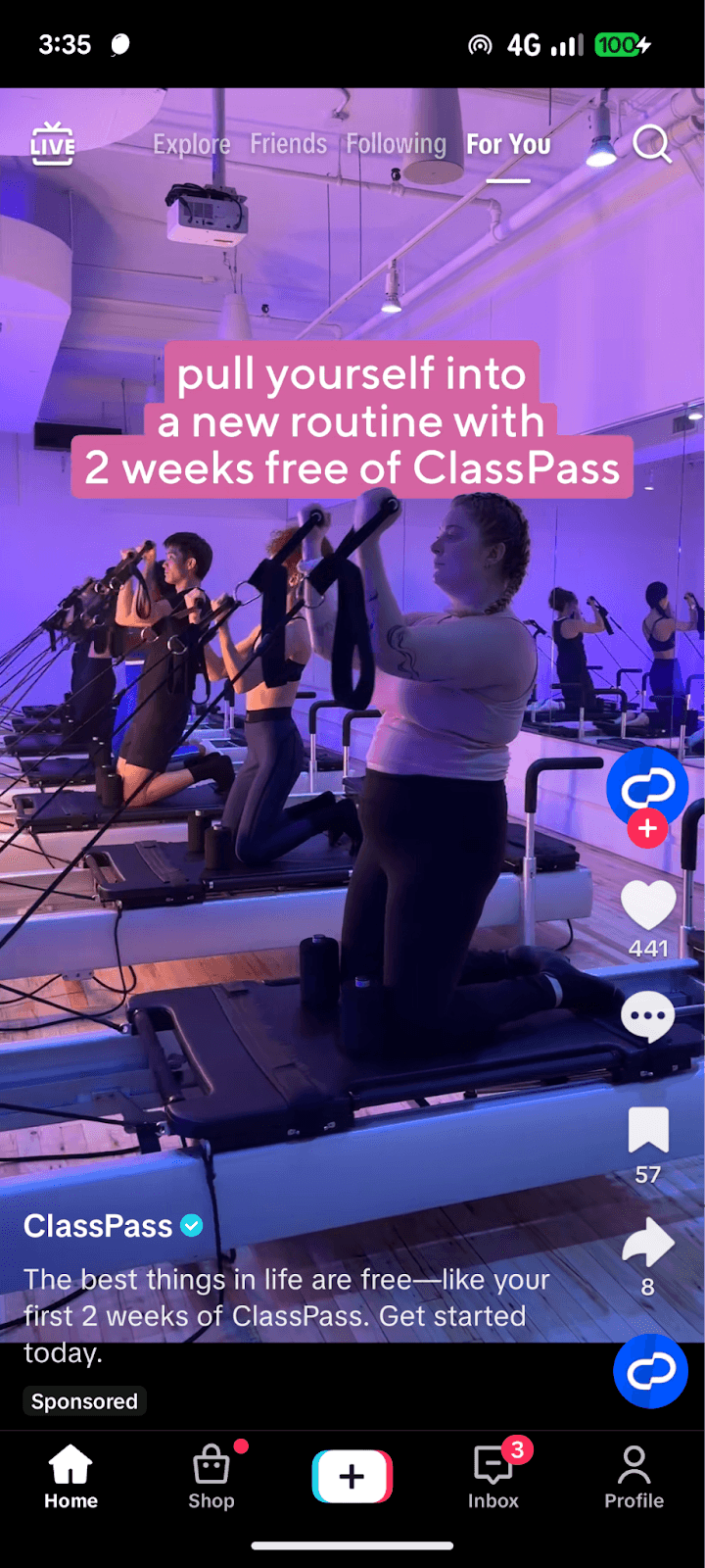 ClassPass Ad