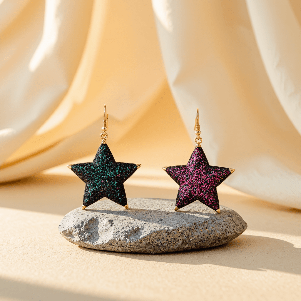 product photography of a pair of earrings