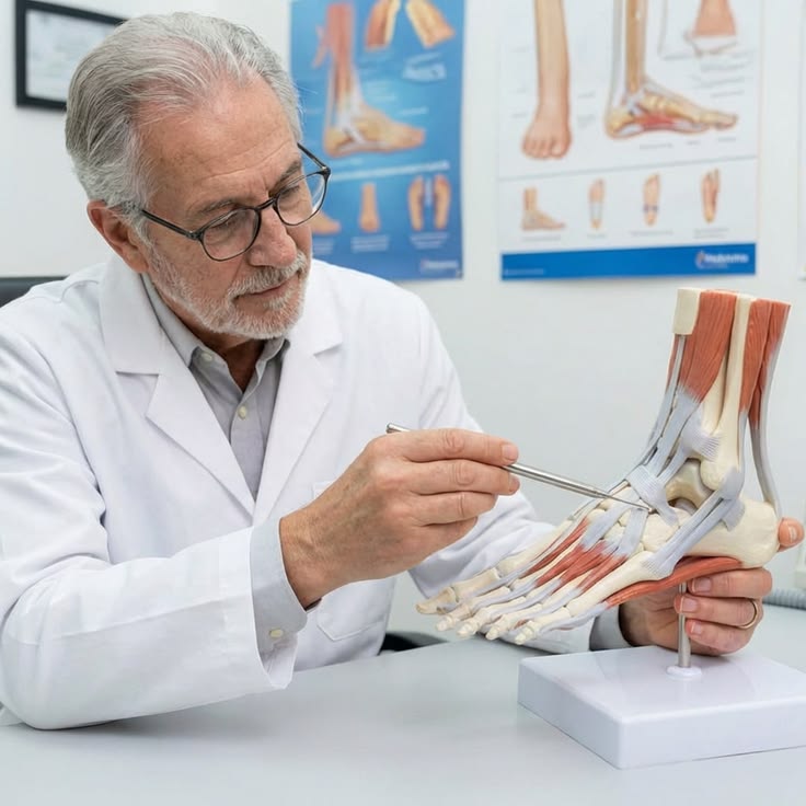 Orthopaedics specialist consulting with a patient