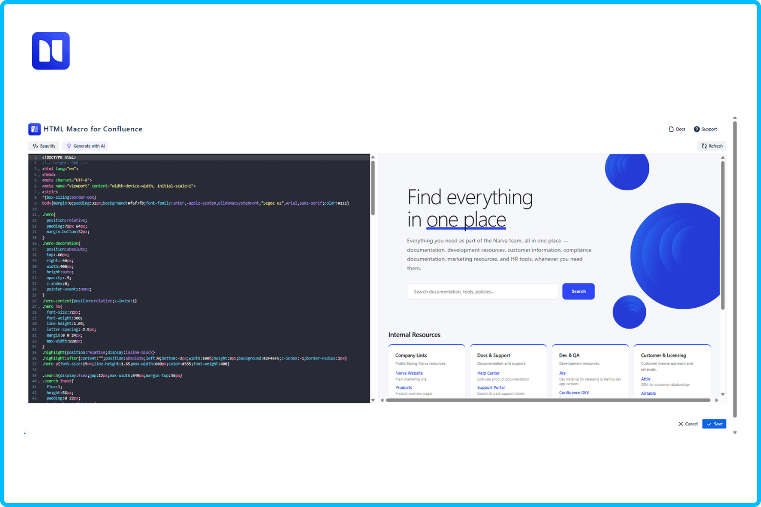 AI generated knowledge base in Confluence