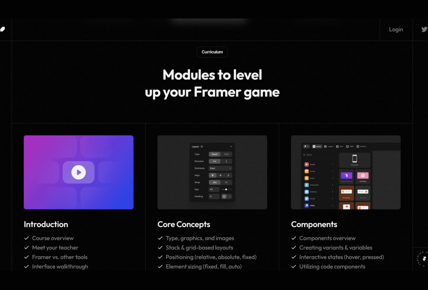 Framer training 