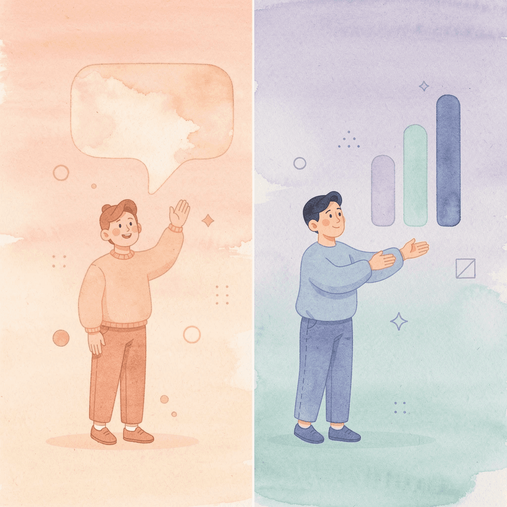 Scene illustration showing communication differences between Arabic dialects