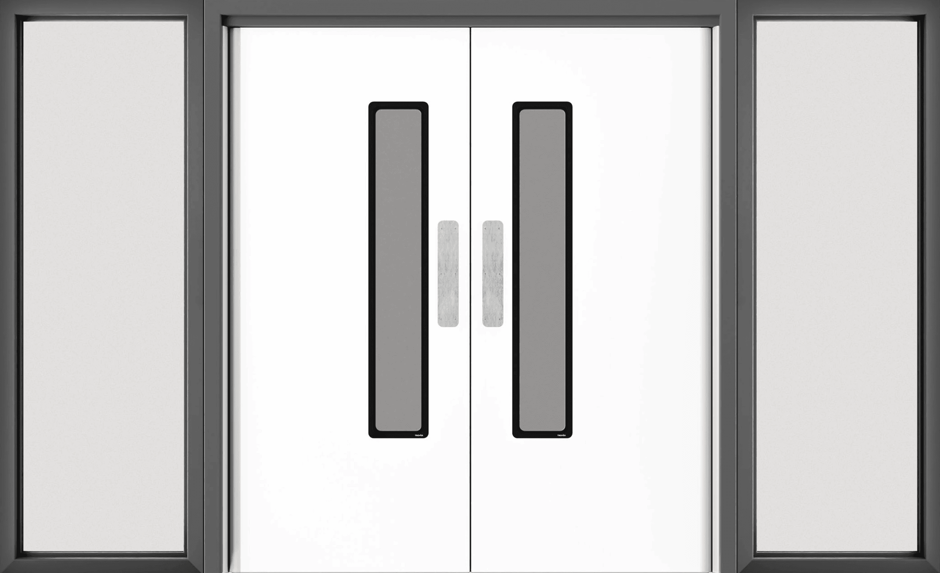 Fire-rated Hygidoor with side lights left and right