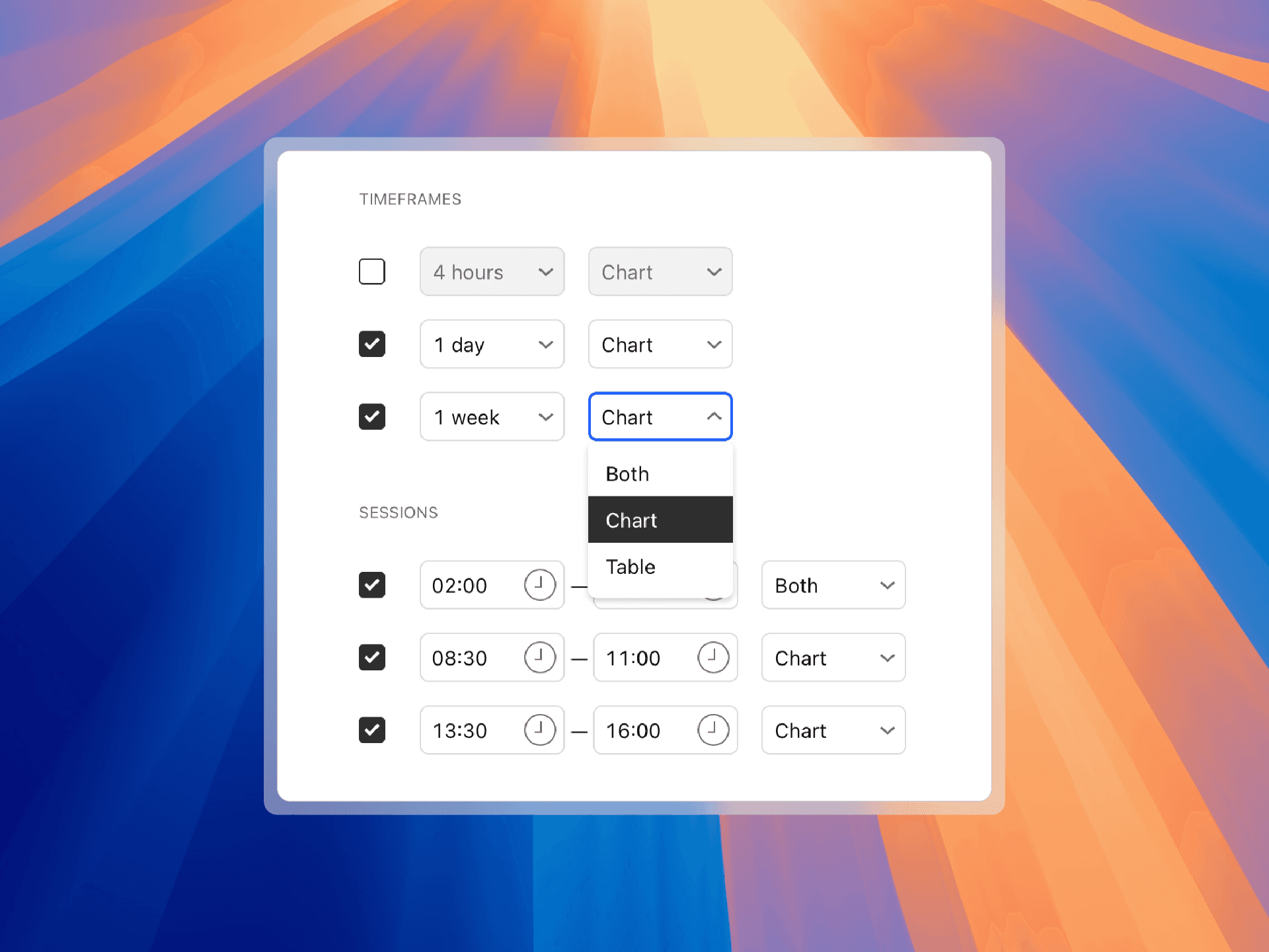 StatMap Settings