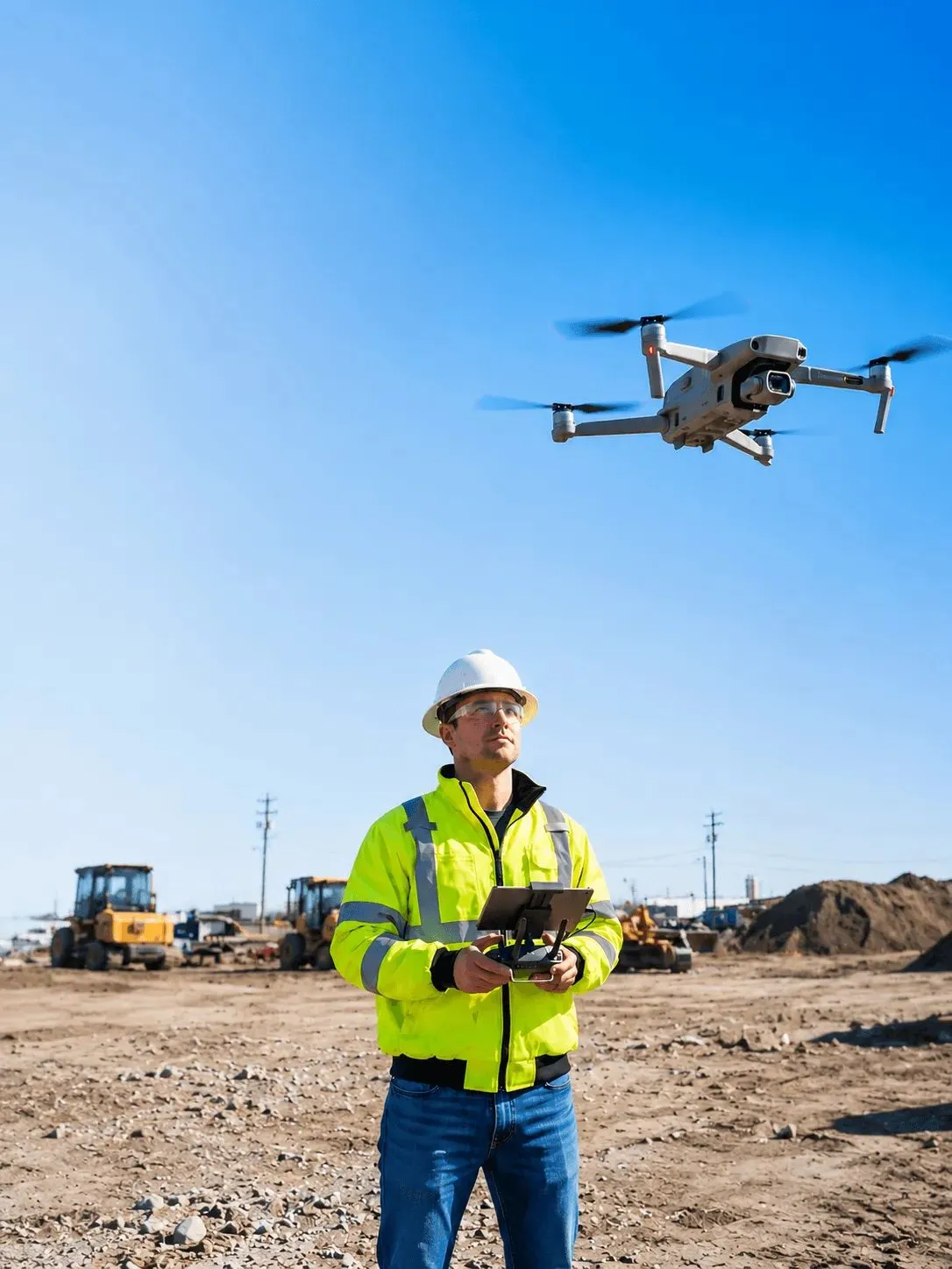 man-looking-the-drone
