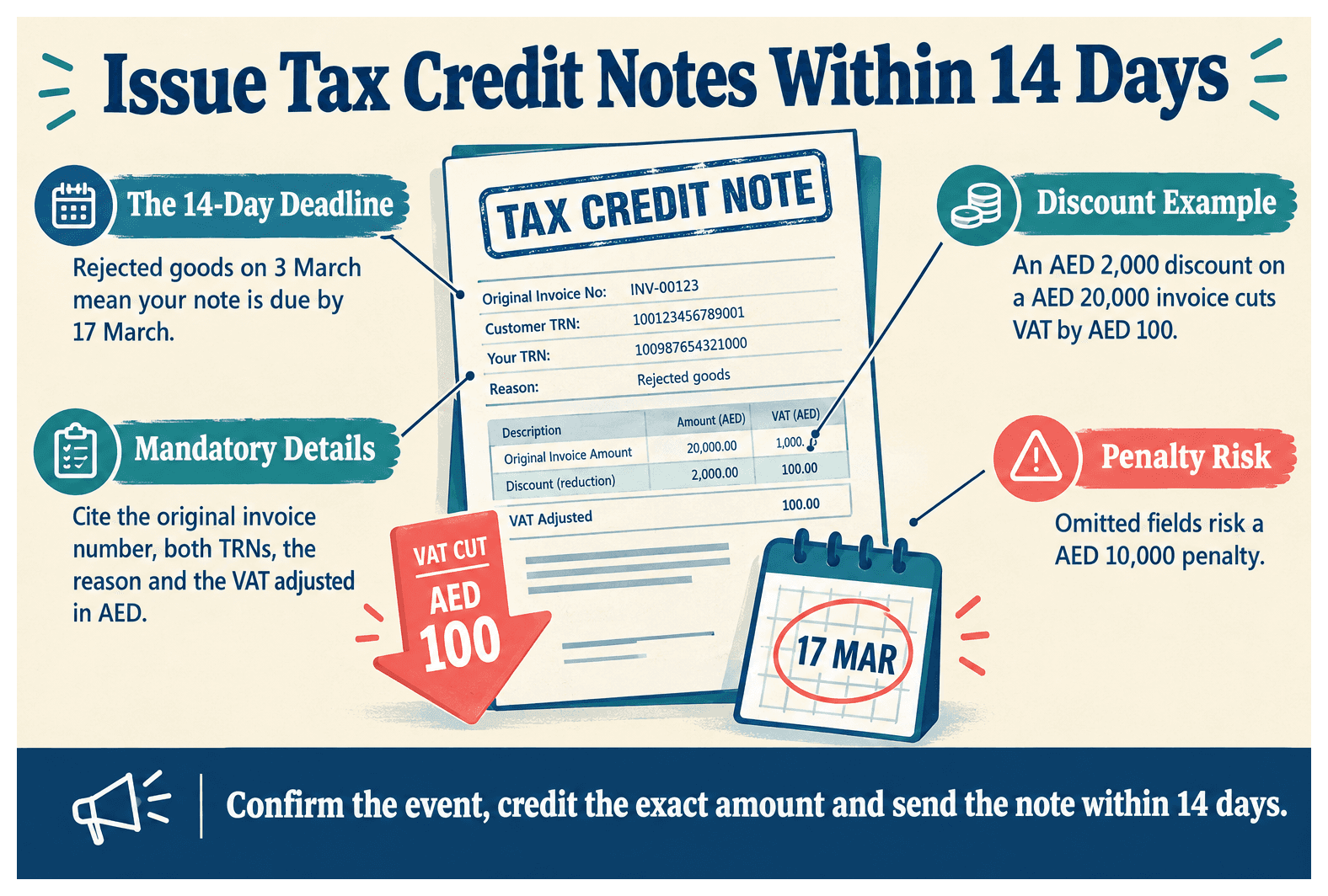Infographic: What Is a Tax Credit Note and When Must You Issue One
