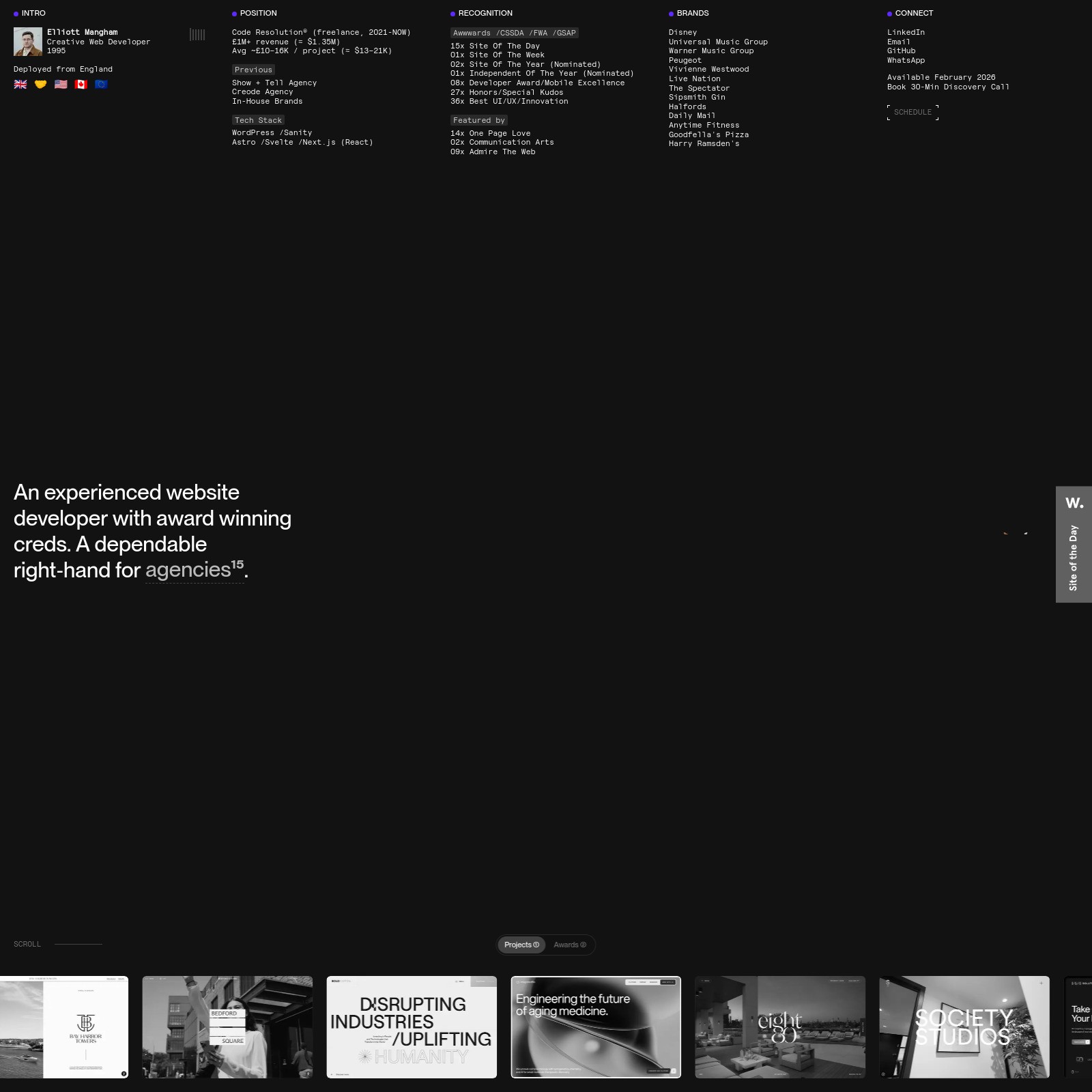 Elliott Mangham website