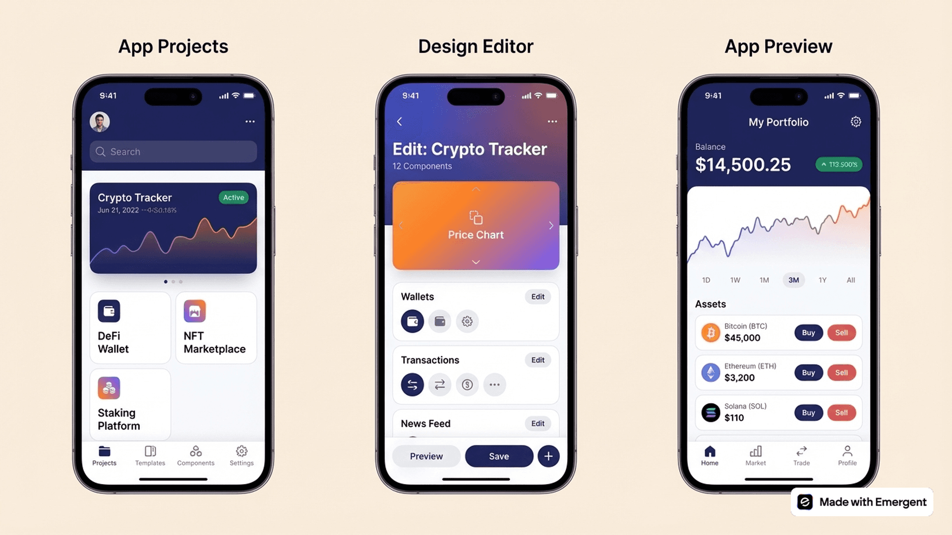 Cryptocurrency Investment App Made With Emergent