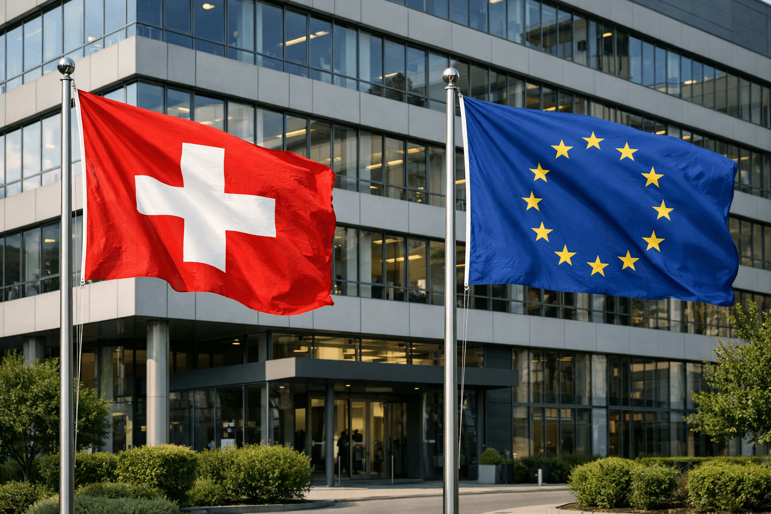 Symbolbild: Dreidimensionale AI-Buchstaben auf blauem Hintergrund