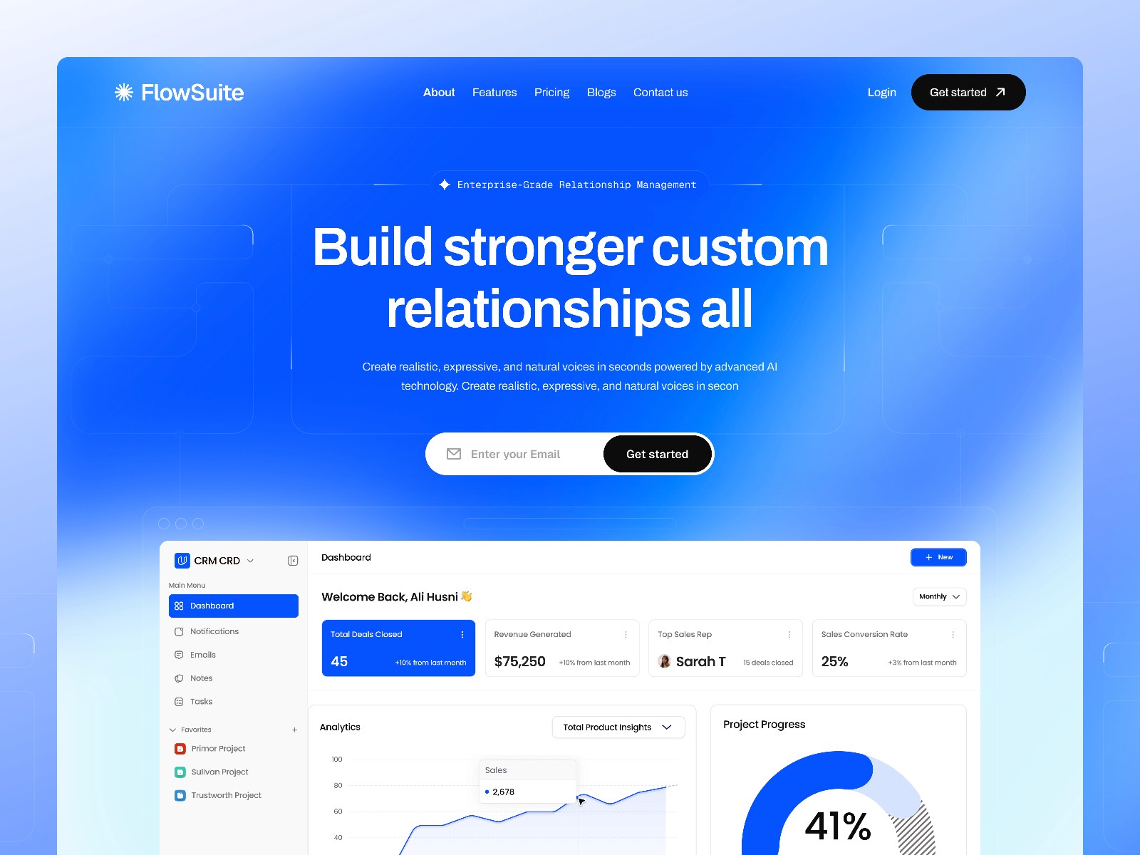 Flowsuite — 极简清爽浅色 SaaS 产品官网设计灵感