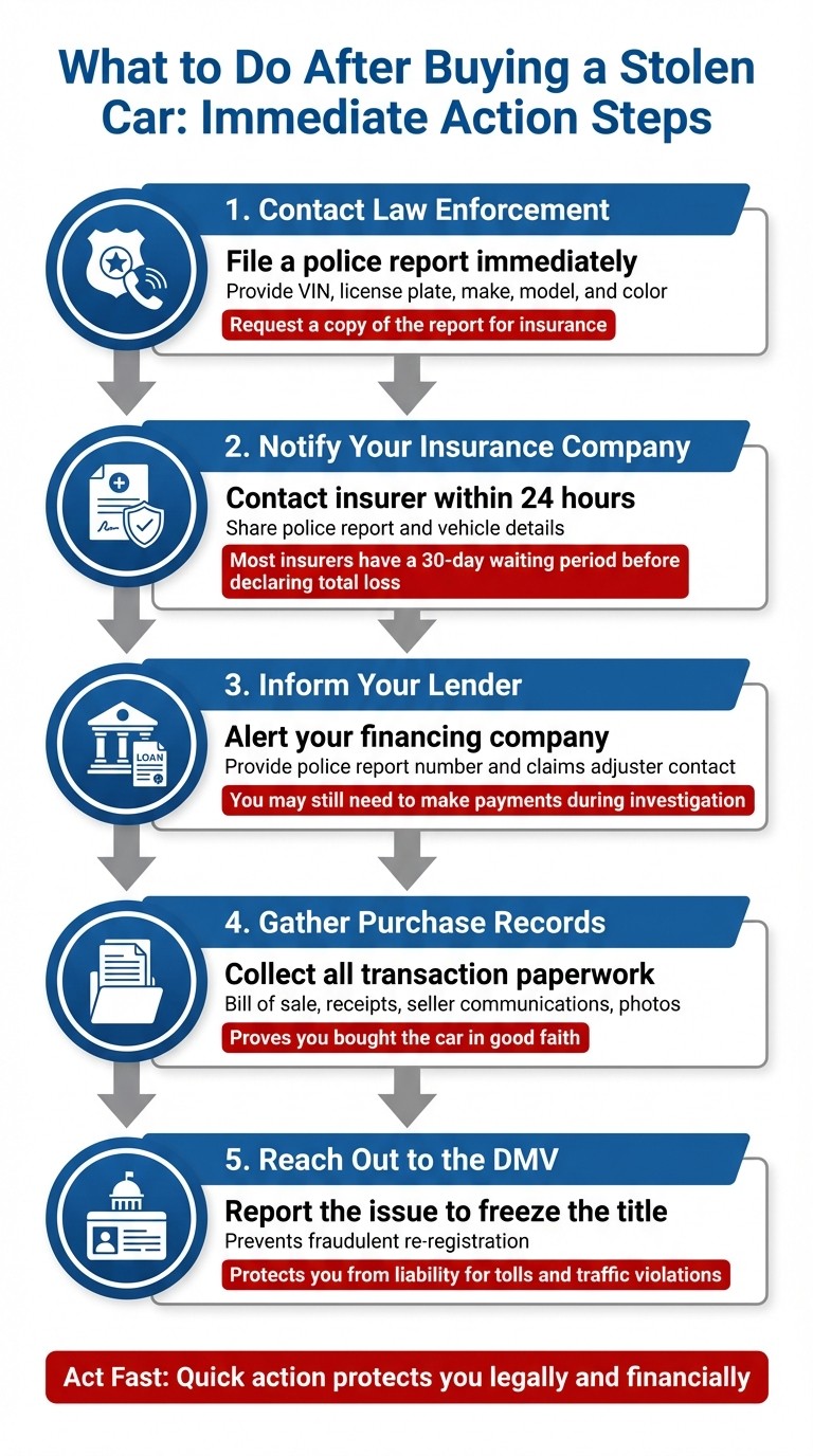 5 Immediate Steps to Take After Buying a Stolen Car