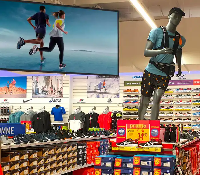 Weezago | Logiciel Affichage Dynamique | Magasins Intersport