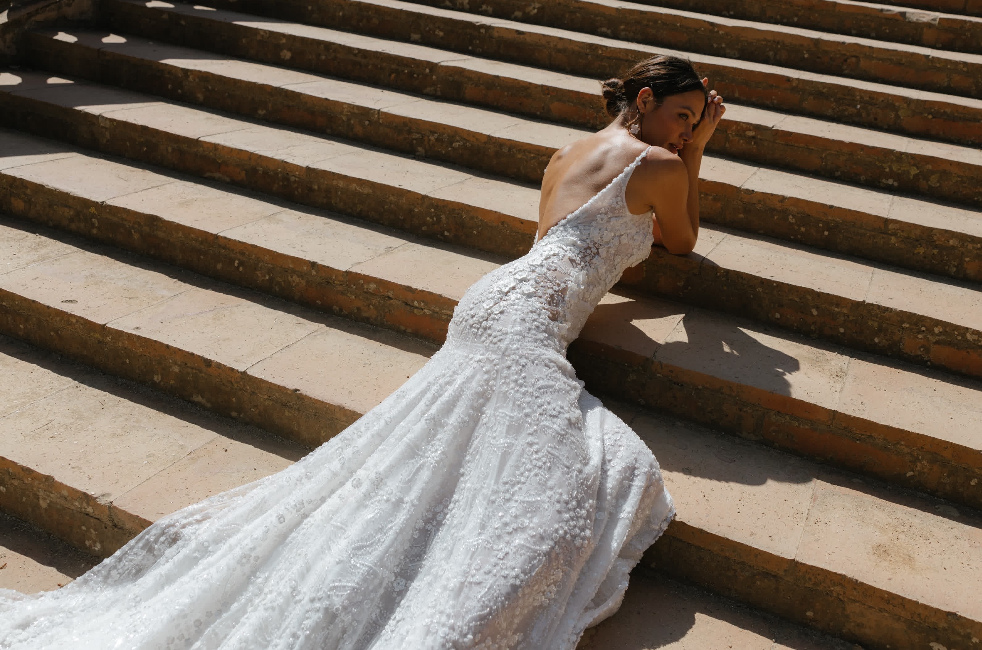 Rückenfreies Brautkleid im Meerjungfrauenstil