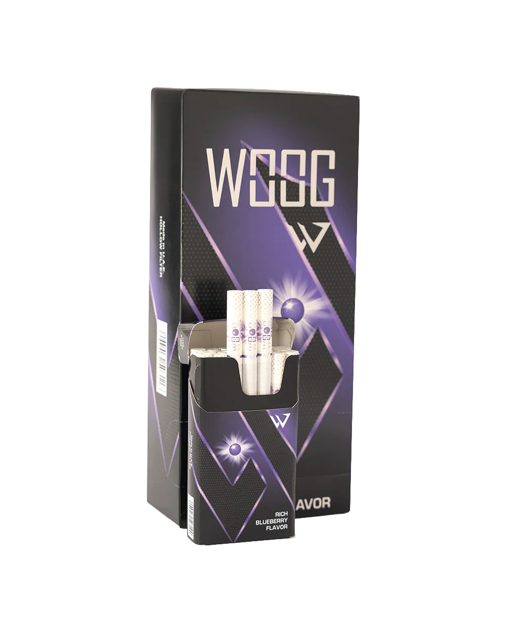 Woog Blueberry Mint cigarette pack.