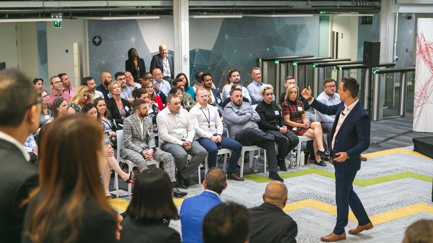 Joe Latham Performing at Improv