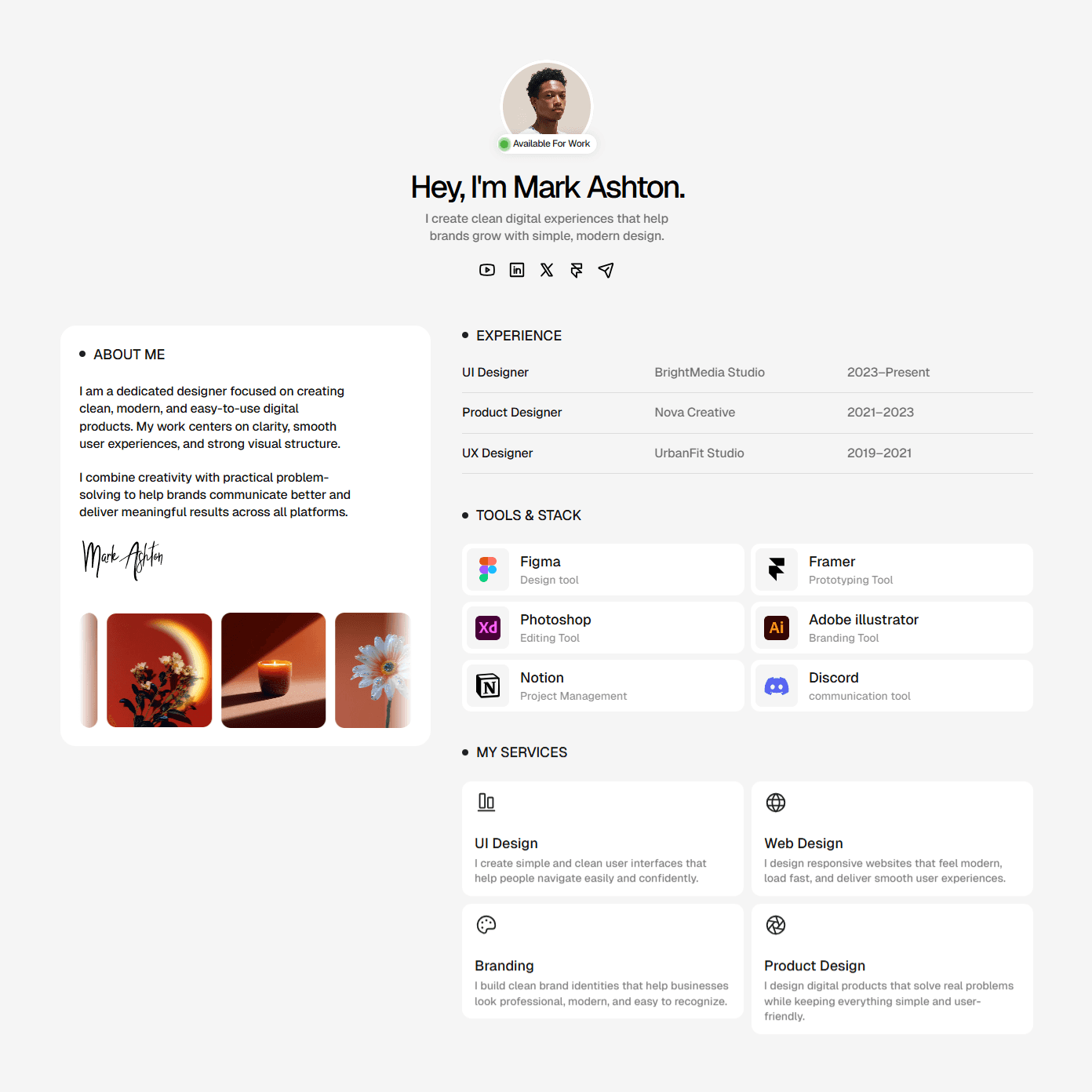 Framer Resume Component