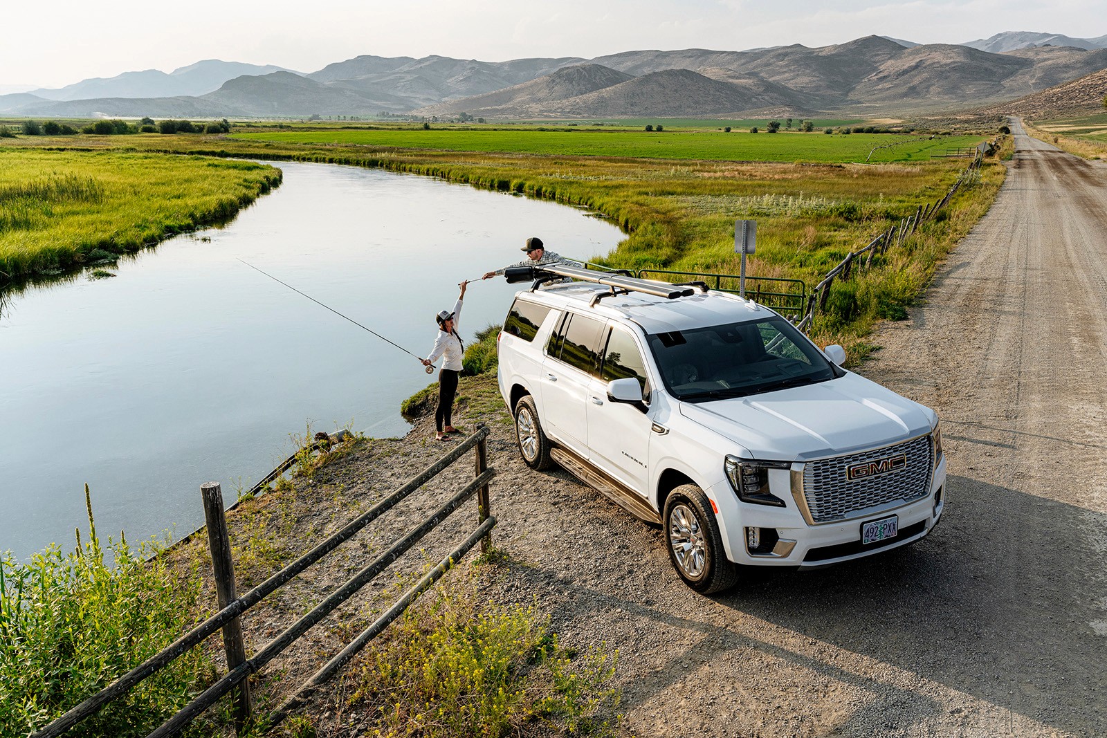 fishing with GMC Denali