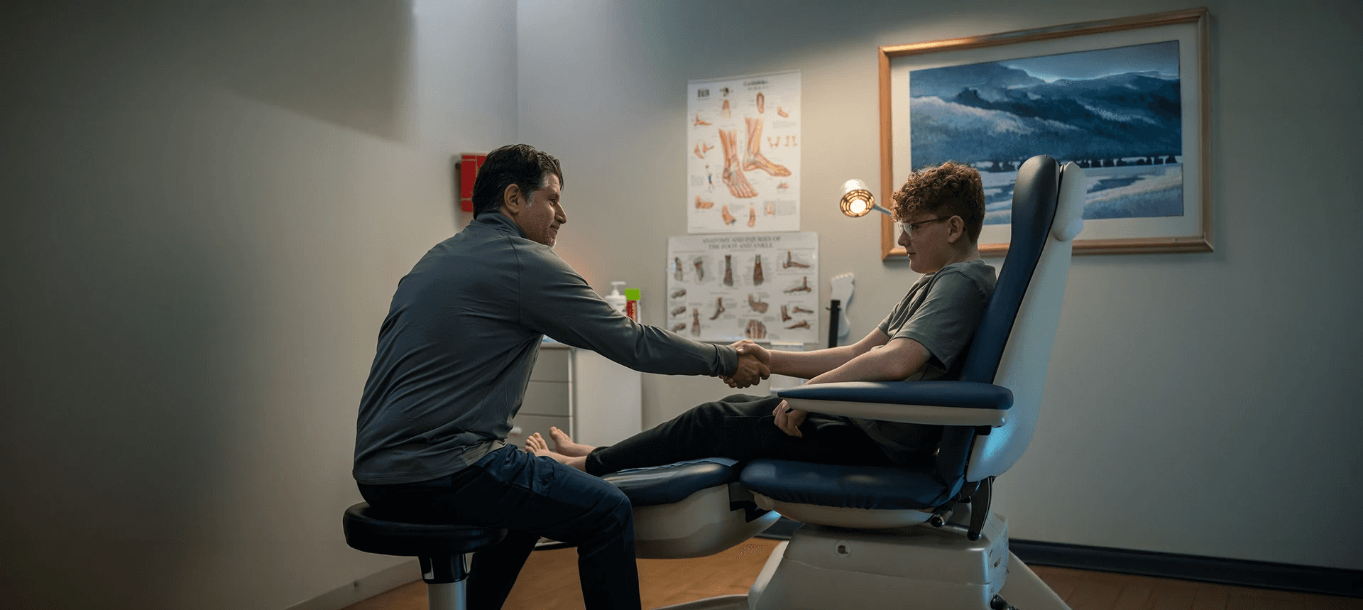 Happy doctors shaking their hands