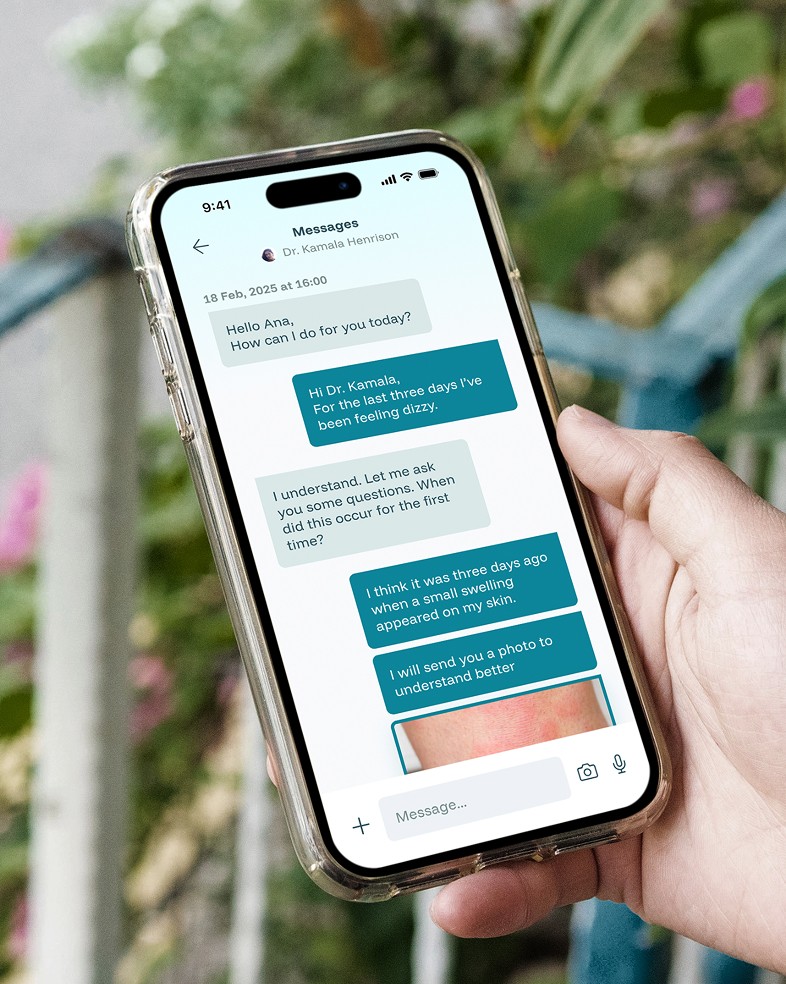 UI chat screen for medical app