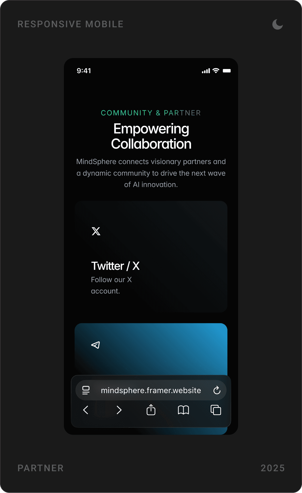 Modern AI Ecosystem Partners Mobile Design