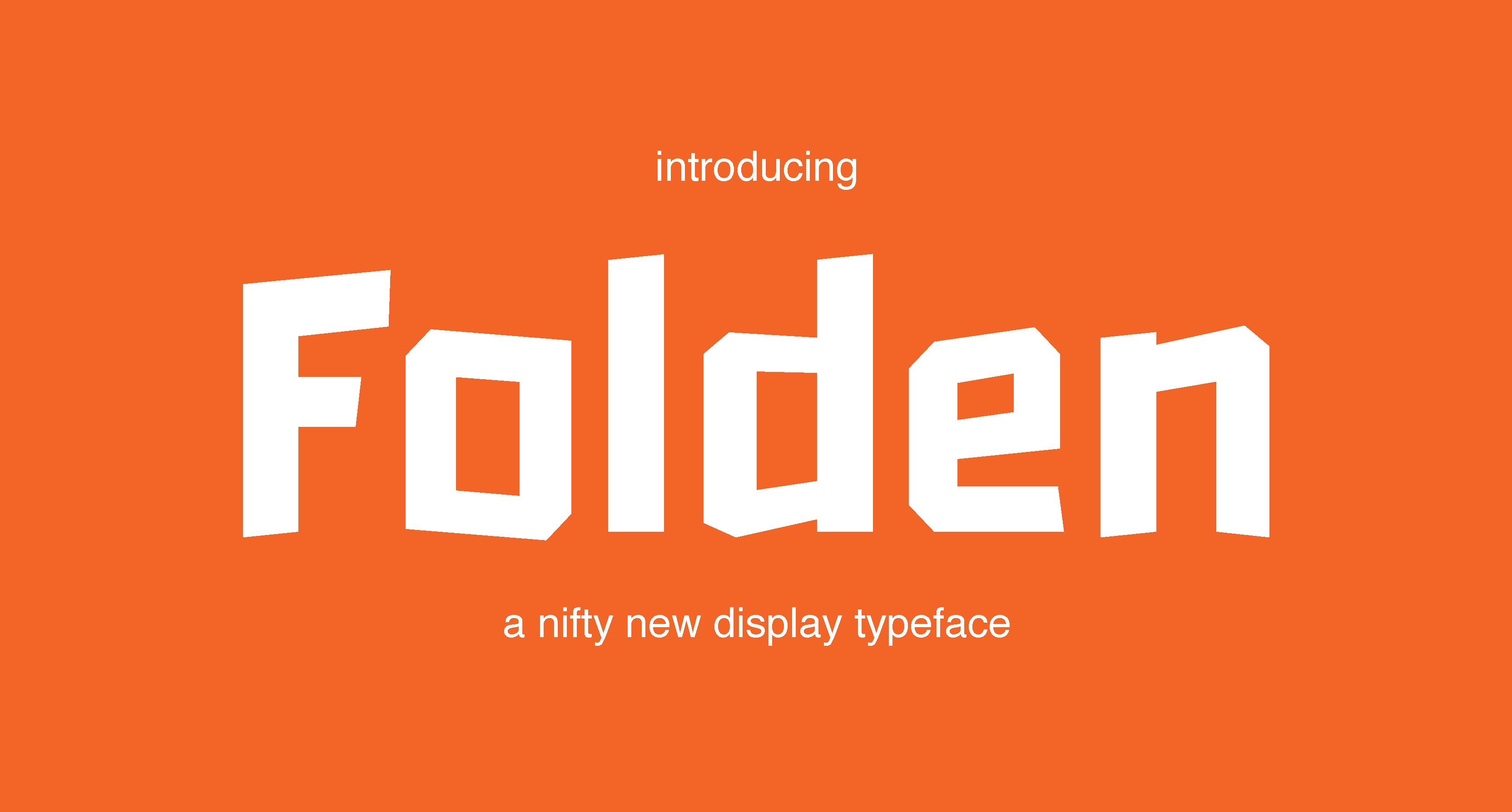 orange background with white typography in the middle