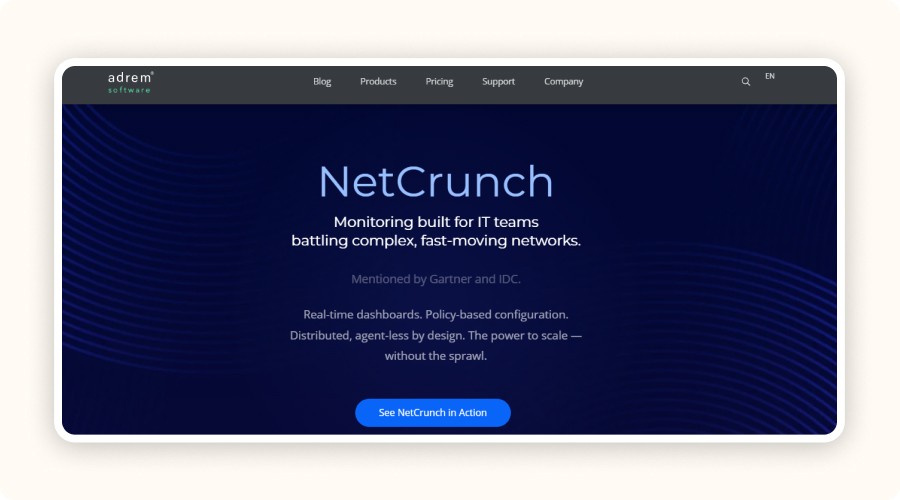 NetCrunch’s homepage