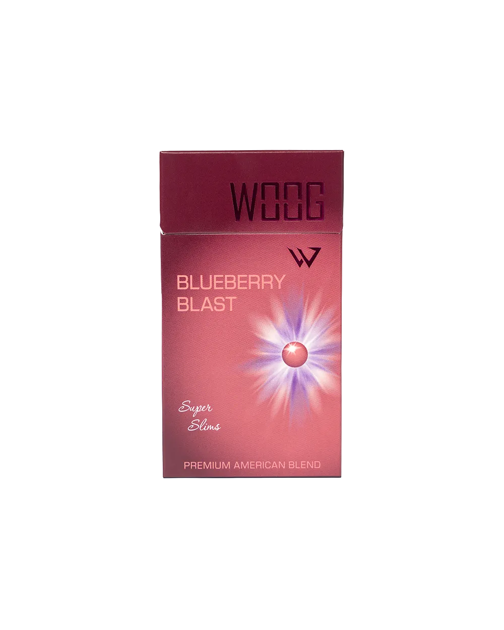 Woog blueberry blast cigarette pack.