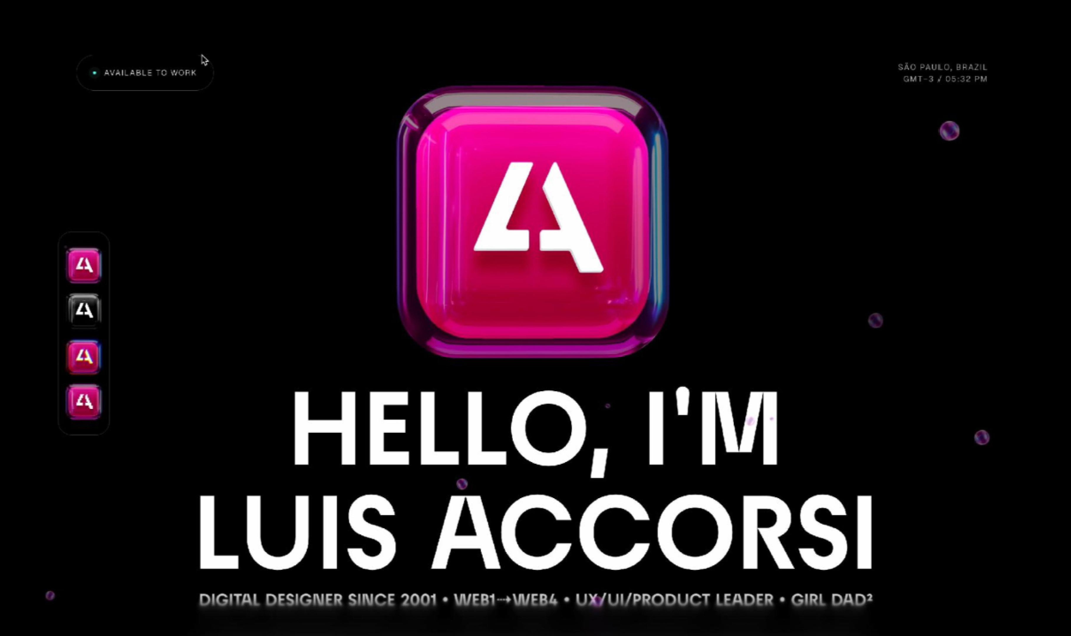 thumbnail of my work dump from 2024 and early 2025. A lot of screenshots and screenrecordings of my webdesign, branding, and motion design work