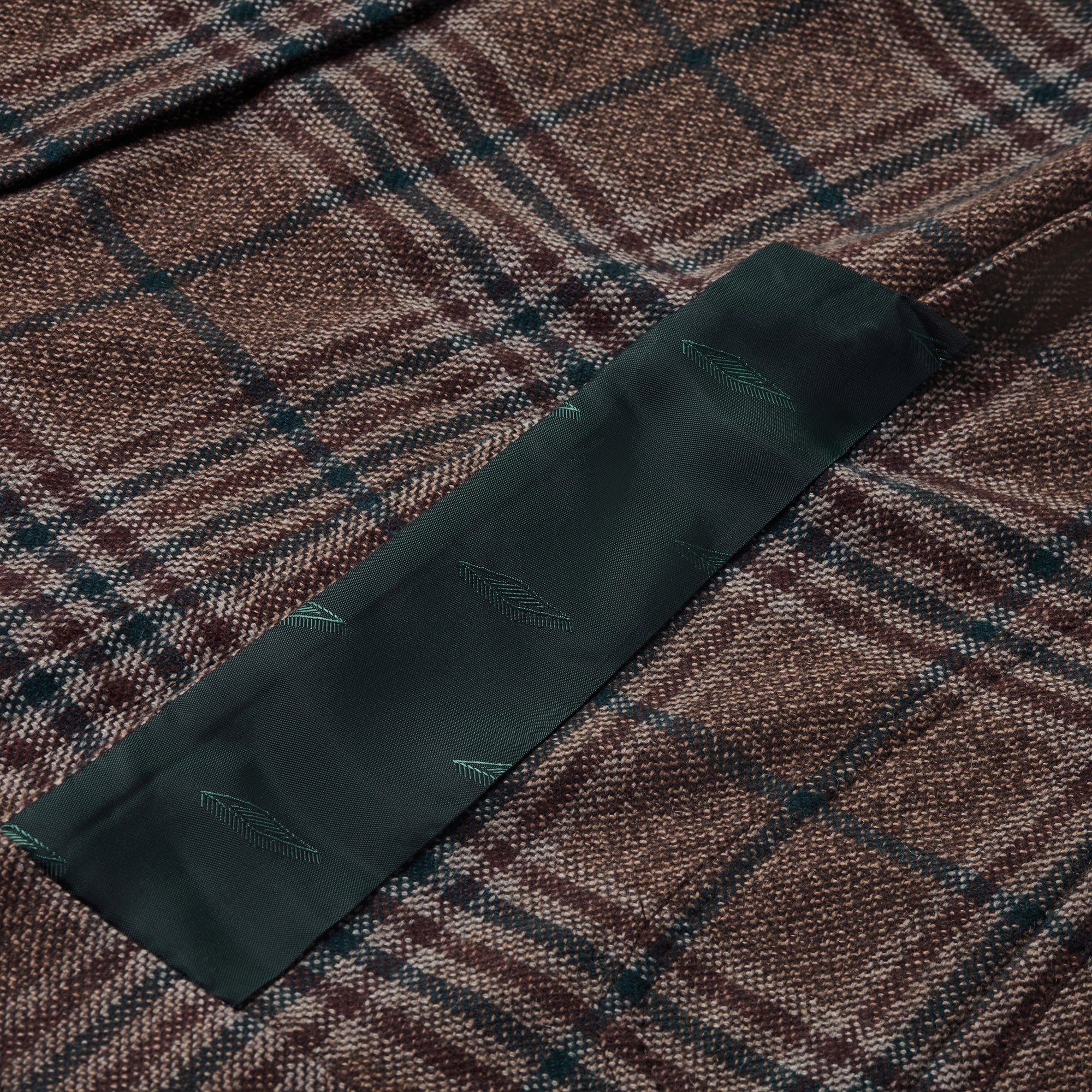 Brown and Green Checked Blazer - Mandelli UK