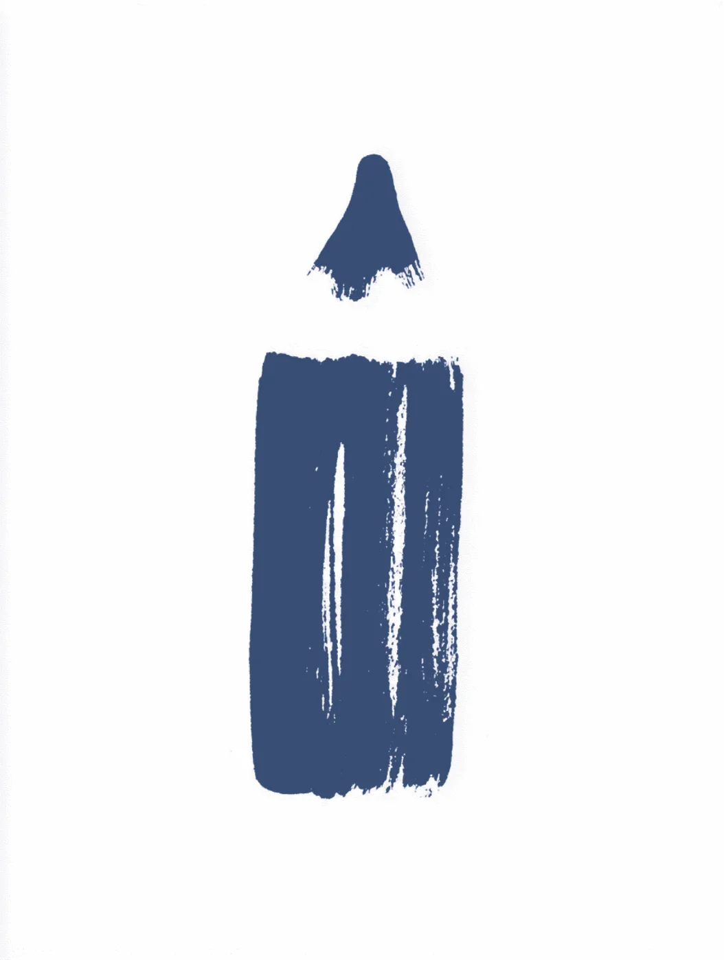 Blue pencil illustration