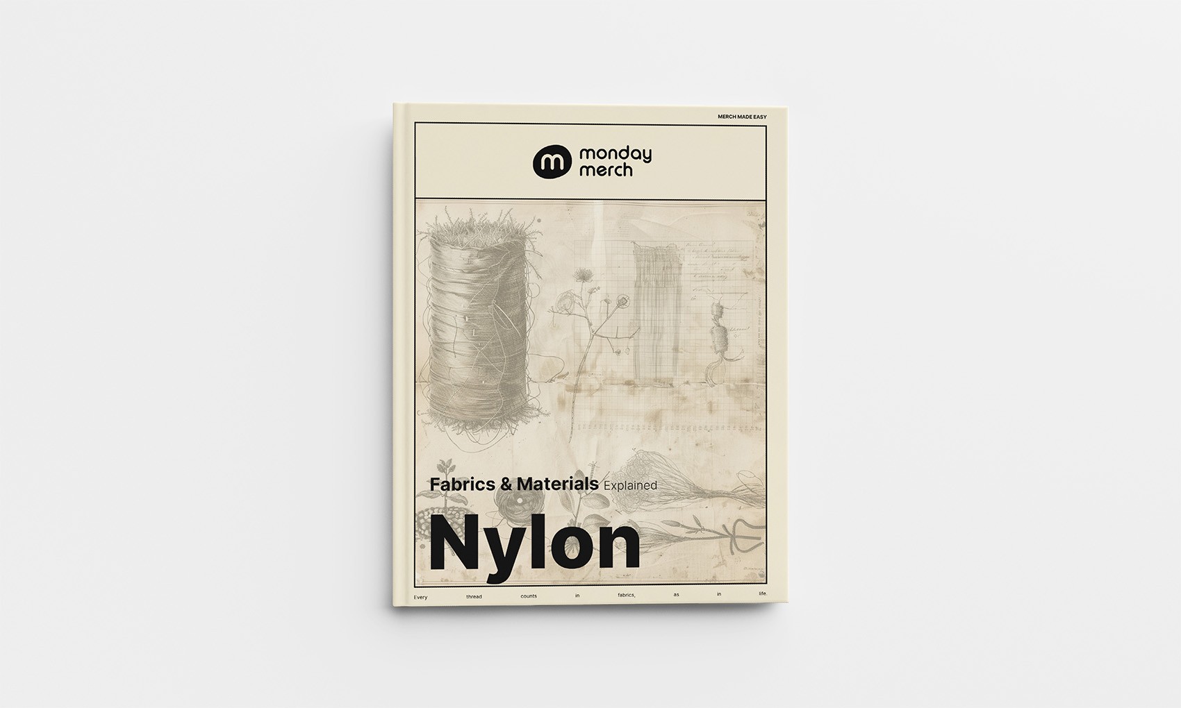 Monday Merch Tissus et Matériaux Livre Nylon