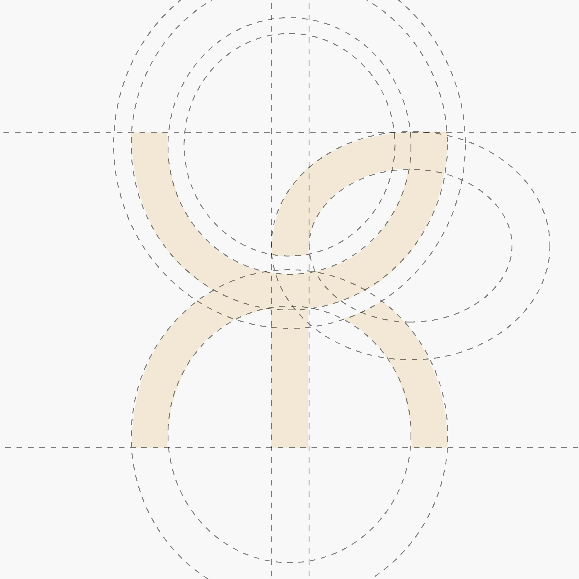 Logo avec traits de construction