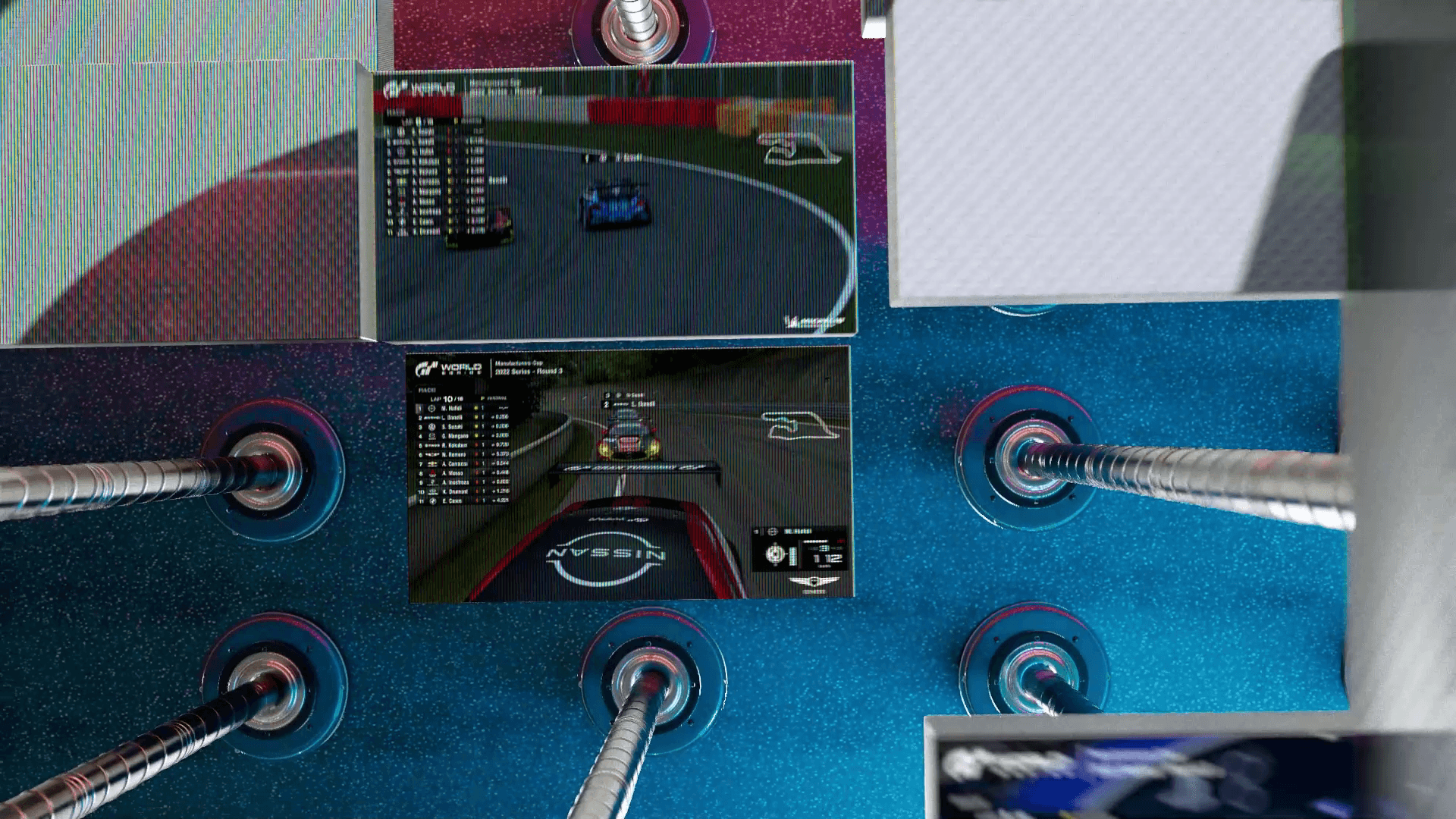 Homescreen with open bottom drawer