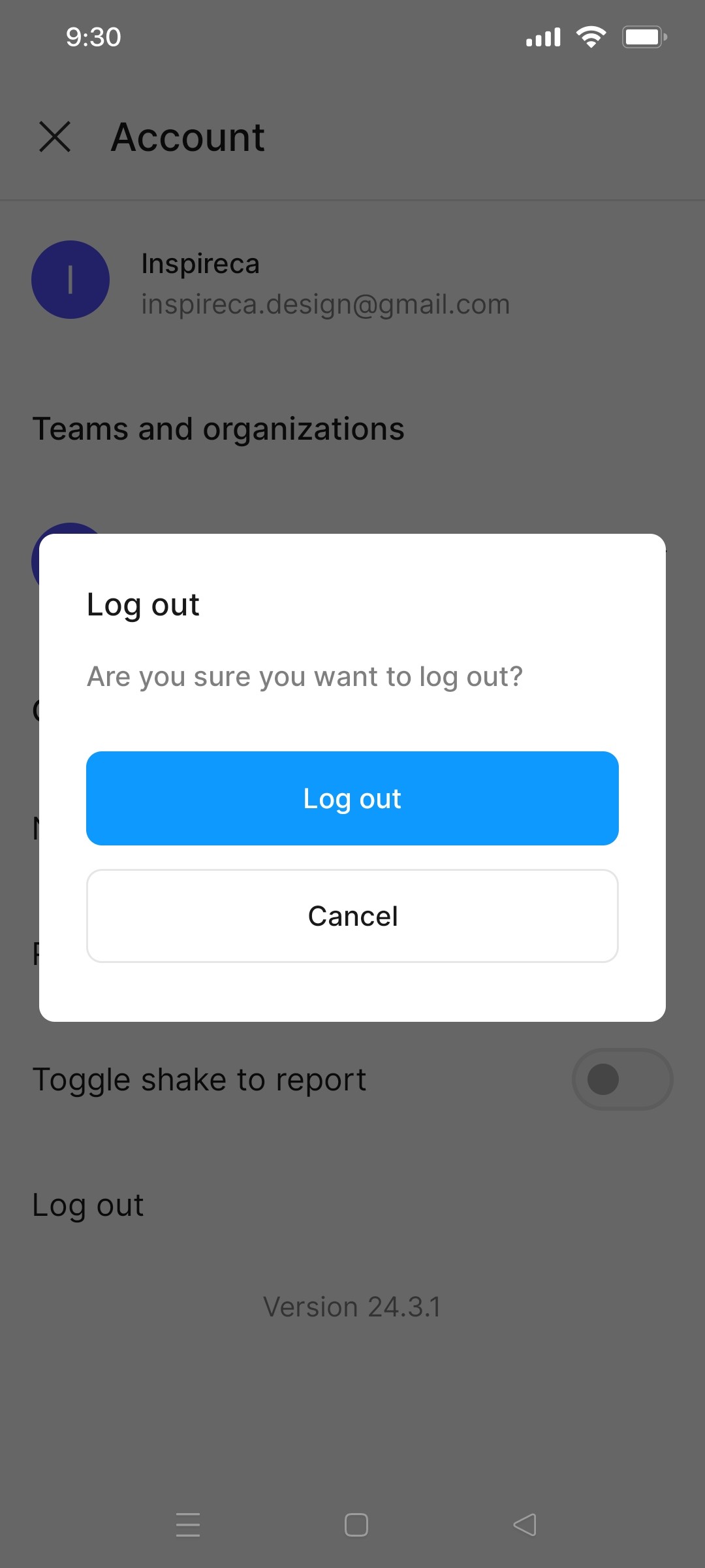 Figma logout screen