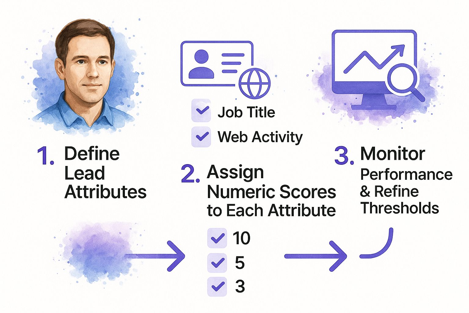 Infographic about what is lead scoring