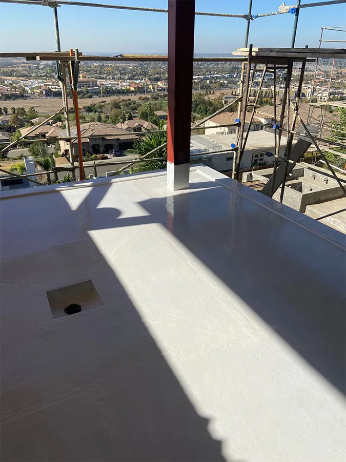 Urethane pedestrian deck coating top coat