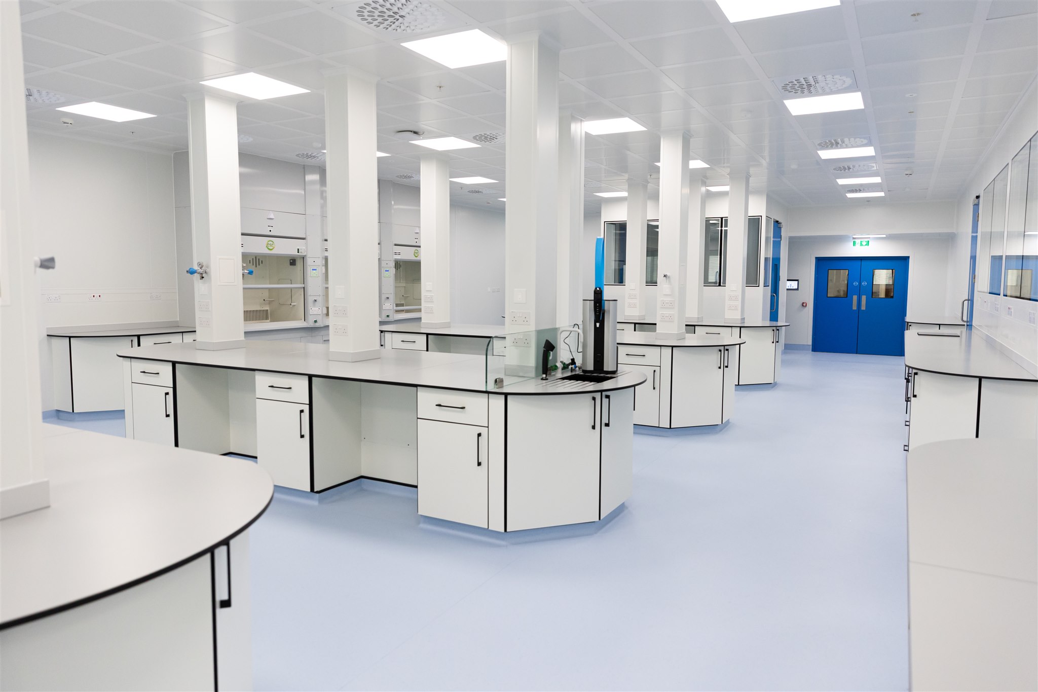 View of Hotel Kilmore’s modern extension: exterior showing new bedrooms with clean lines, large windows, and landscaped paths.