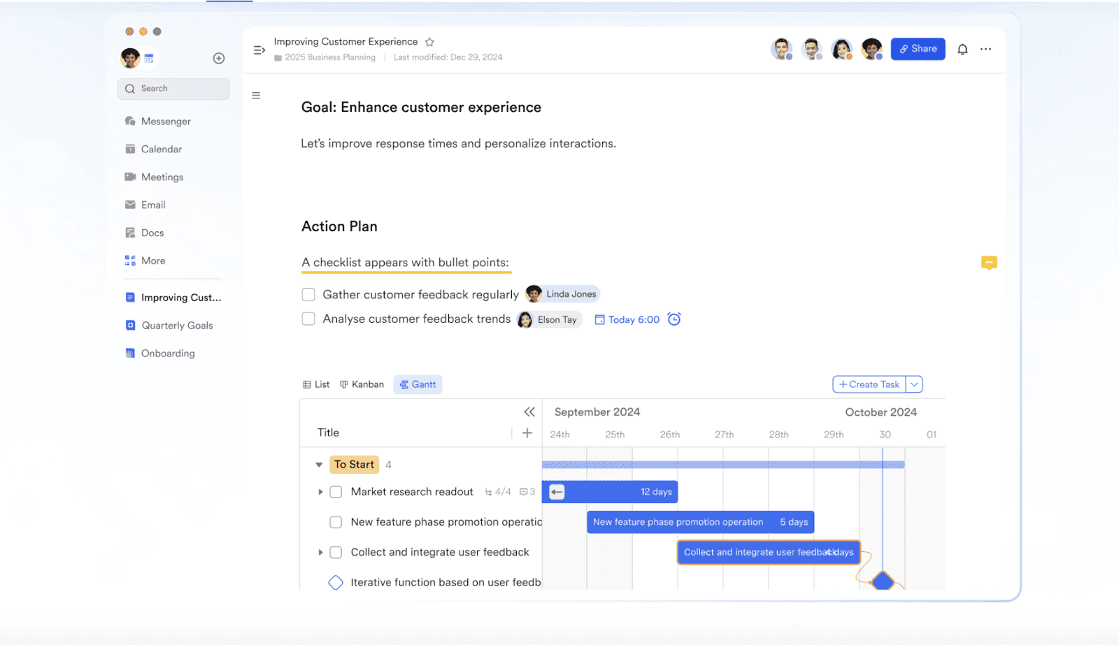 Real-time collaboration with Lark