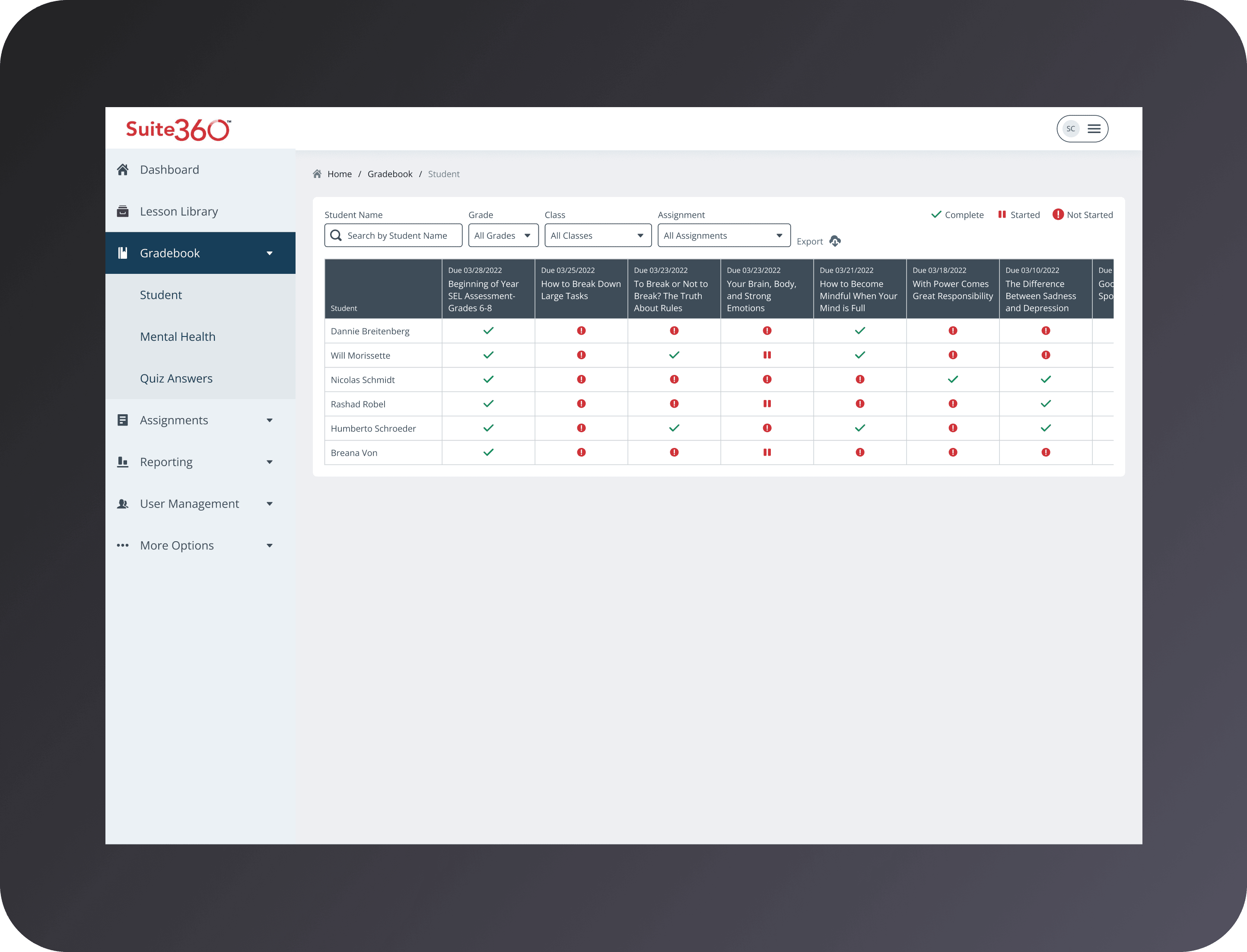 Full Dashboard with Sidebar