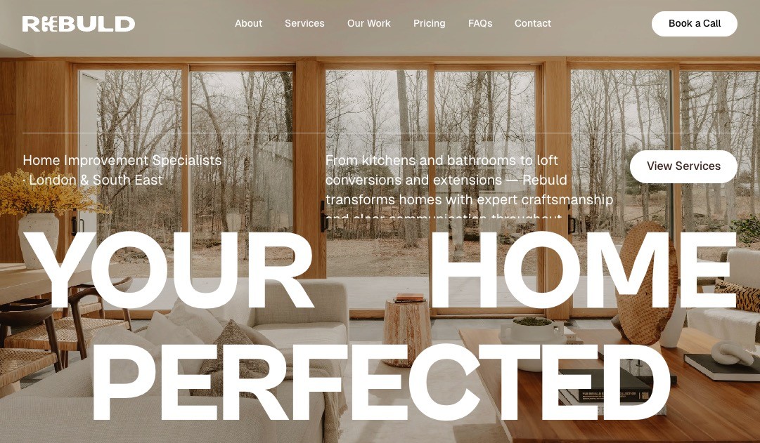 Rebuld is a sleek, high-converting one-page Framer website template built for home improvement companies, contractors, and renovation professionals.