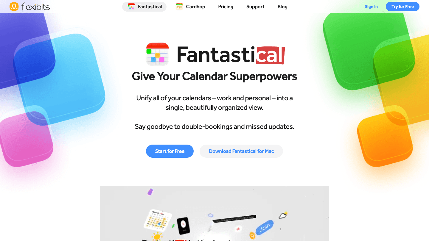 Fantastical calendar app