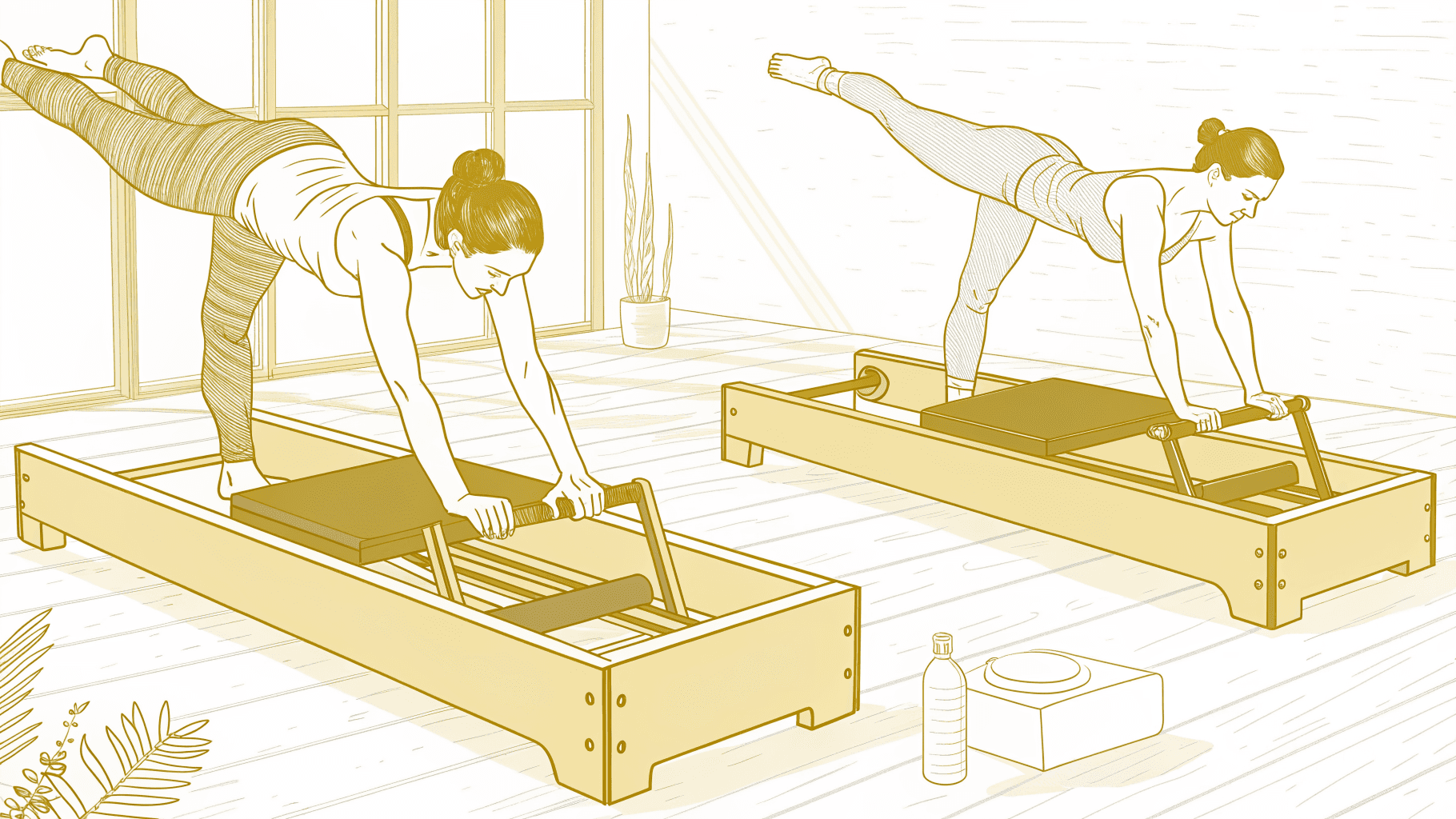 Woman plateaued on Reformer switches to Megaformer at London Lagree studio