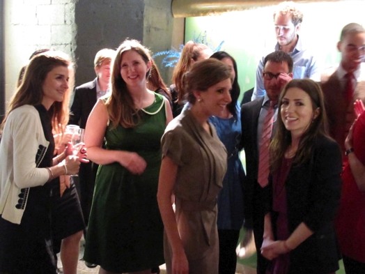 group photo of people at the exhibition gallery