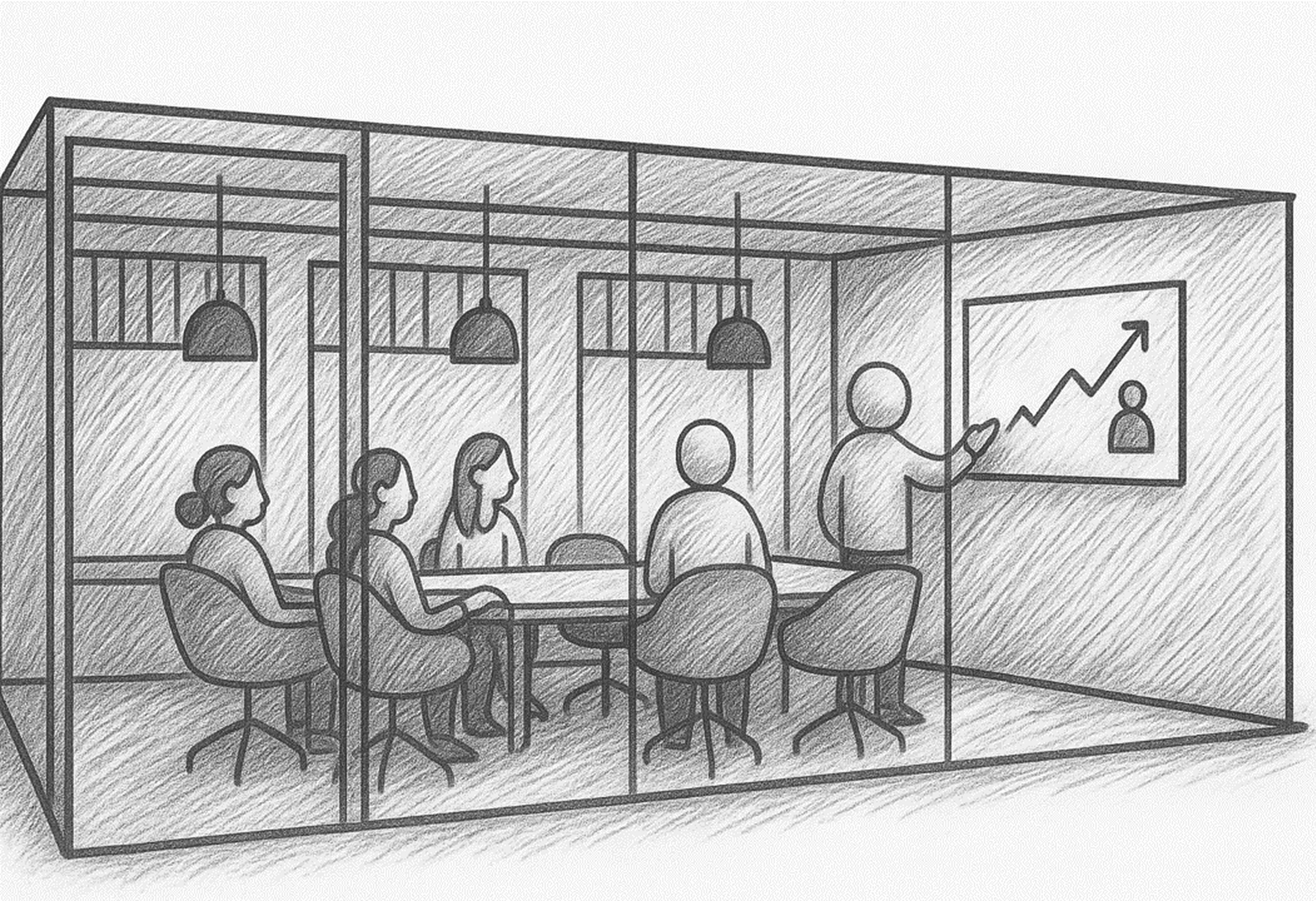 완벽한 오피스 인테리어 PT를 준비하기 위해 체크리스트를 작성하는 오피스 PM의 모습