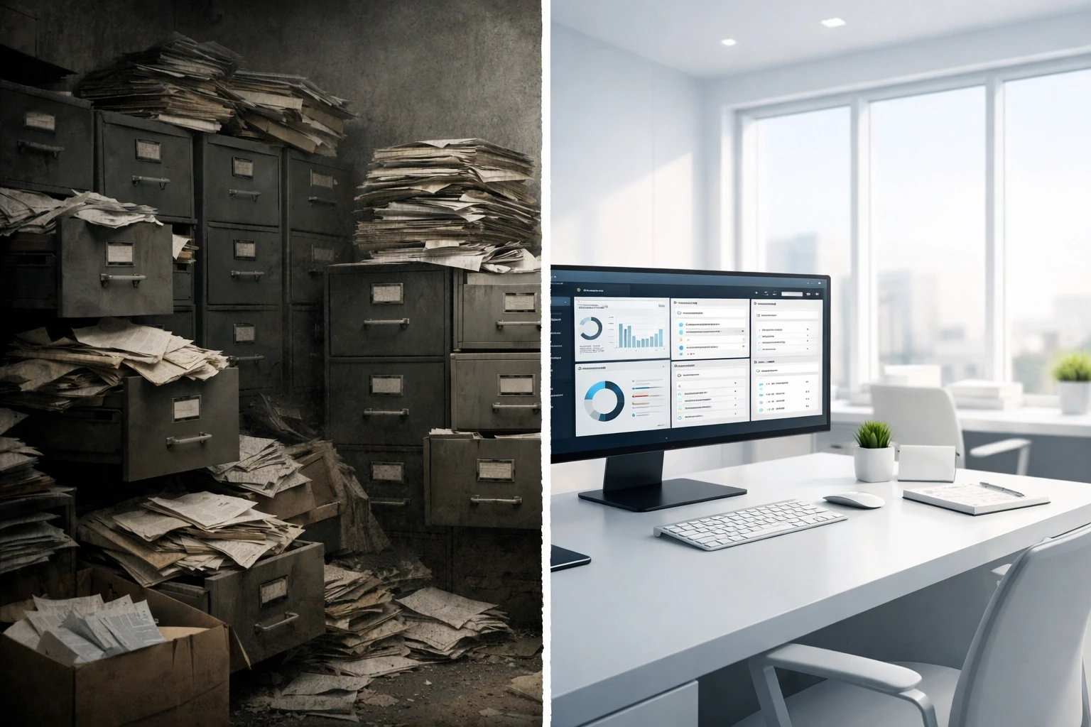 Moving from messy paper files to efficient tools with bespoke software development uk.