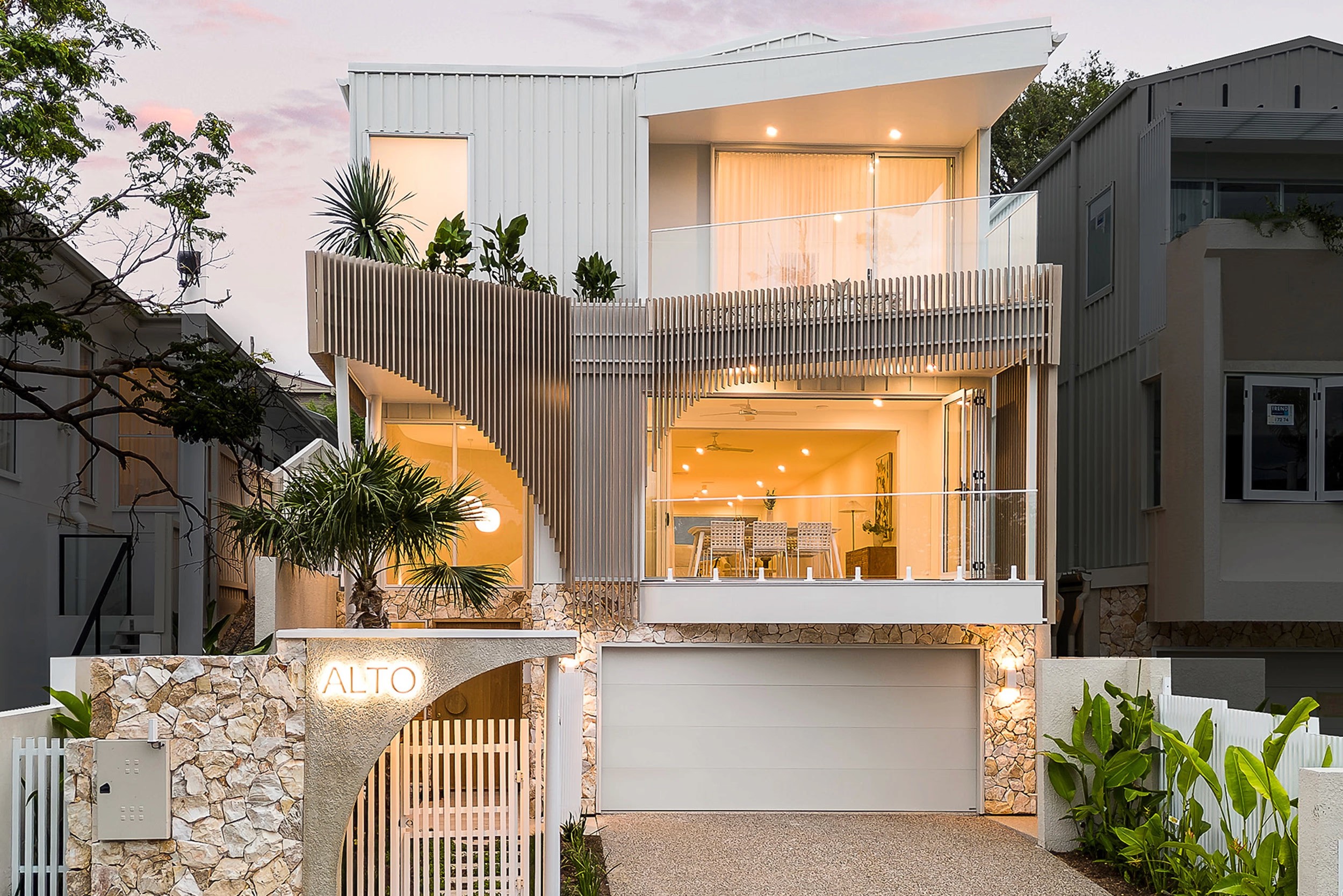 Front facade of Jacaranda House in. Brisbane